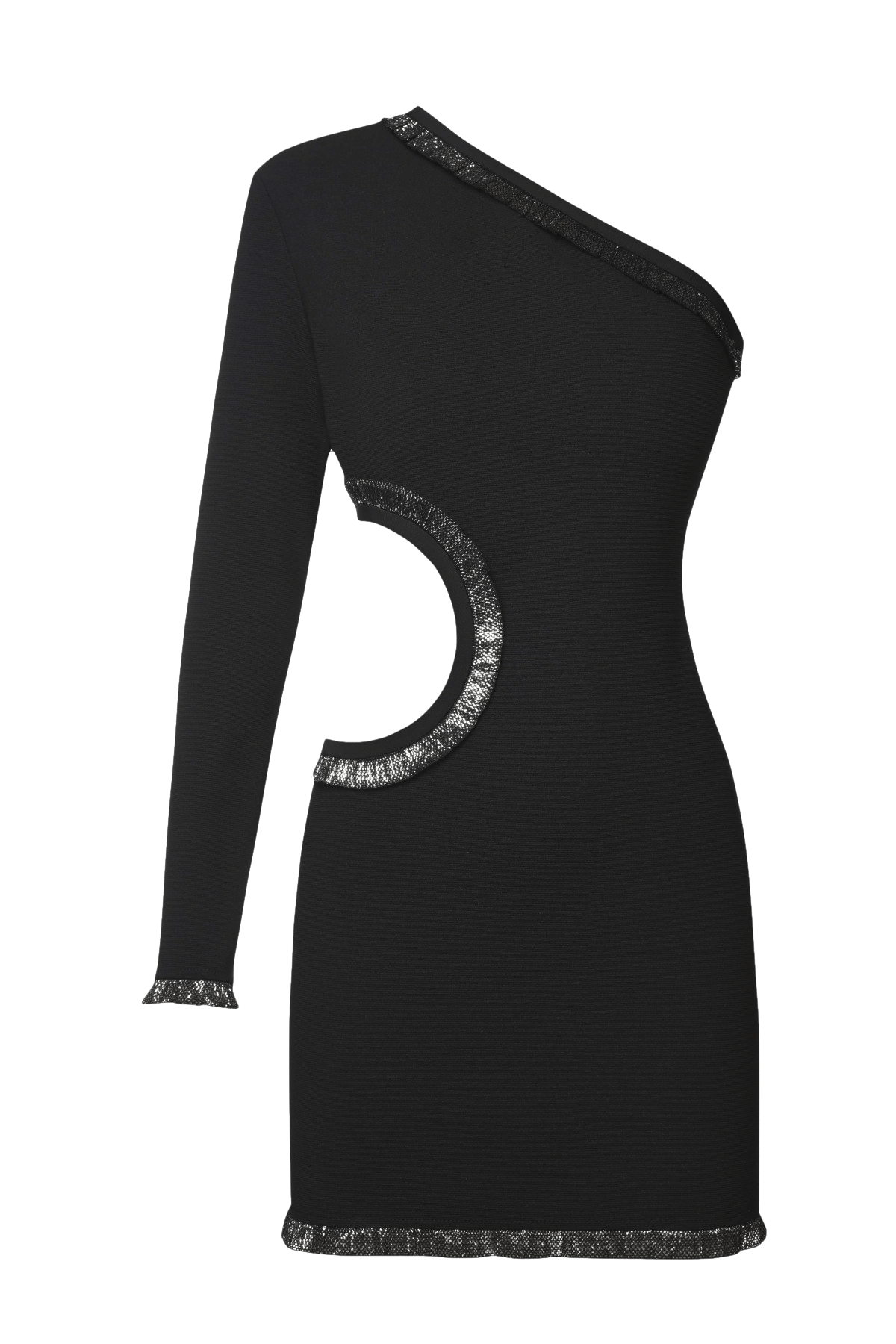 METALLIC LACE-TRIMMED DRESS made by KEBURIA