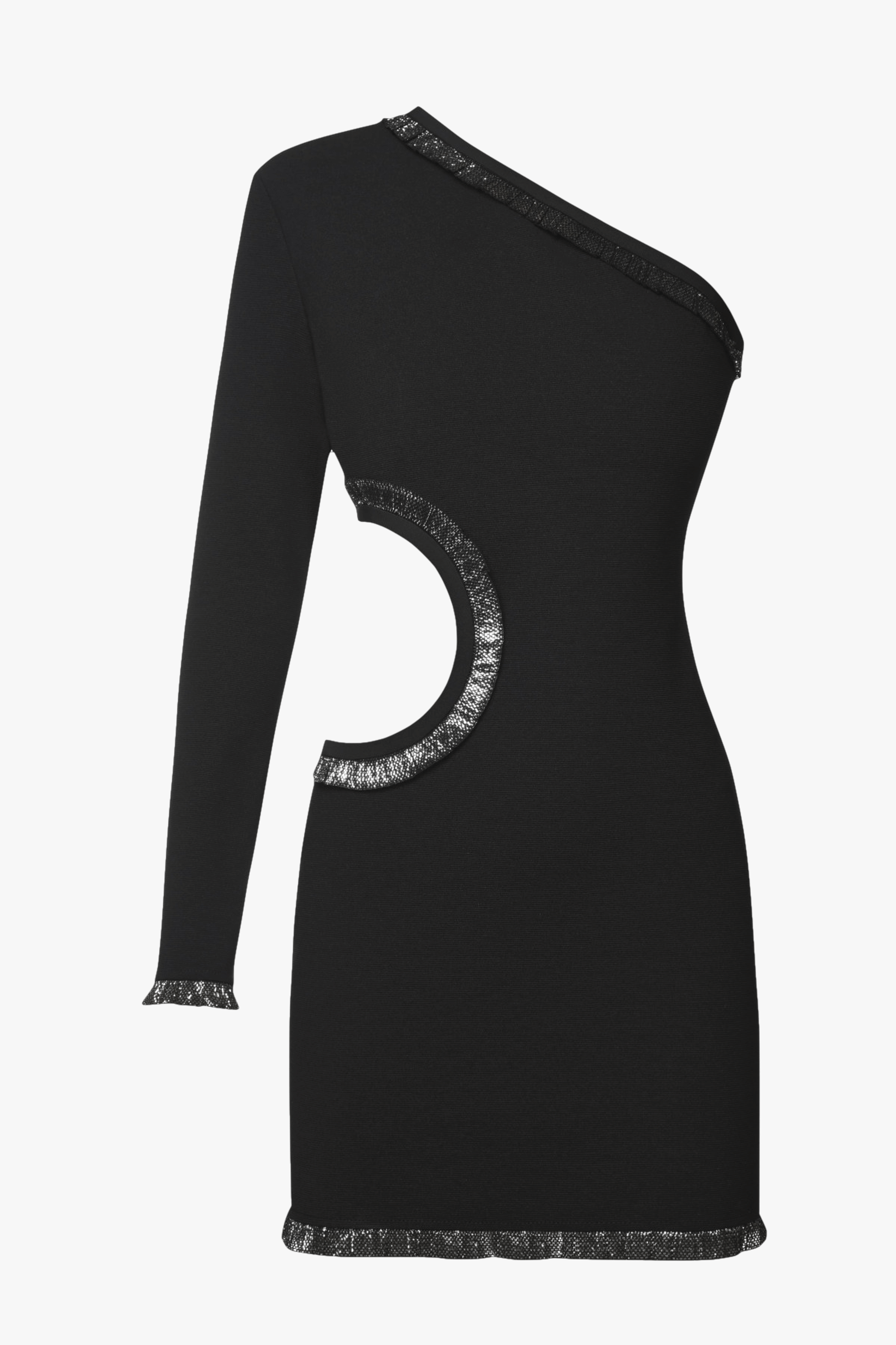 METALLIC LACE-TRIMMED DRESS made by KEBURIA