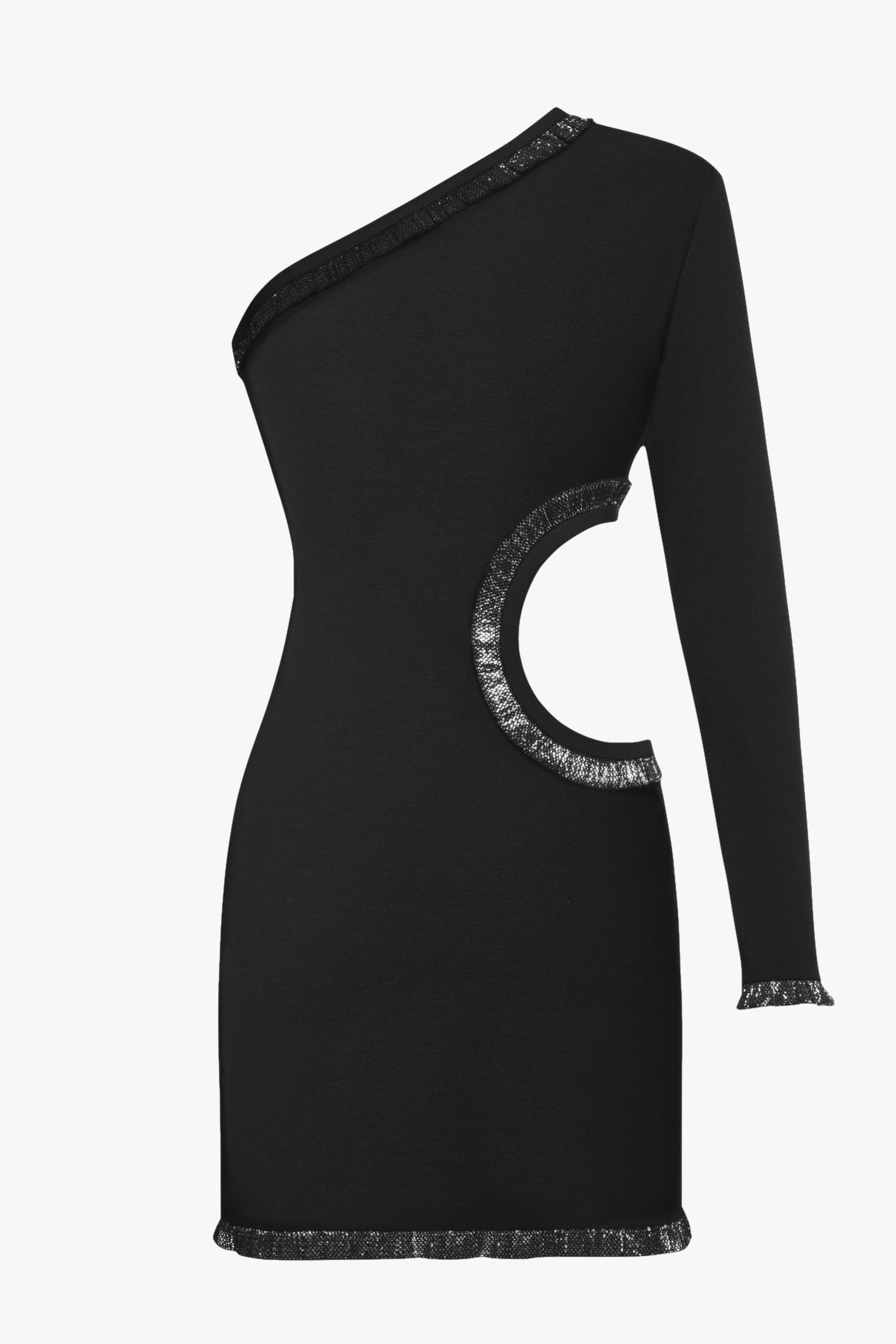 METALLIC LACE-TRIMMED DRESS made by KEBURIA