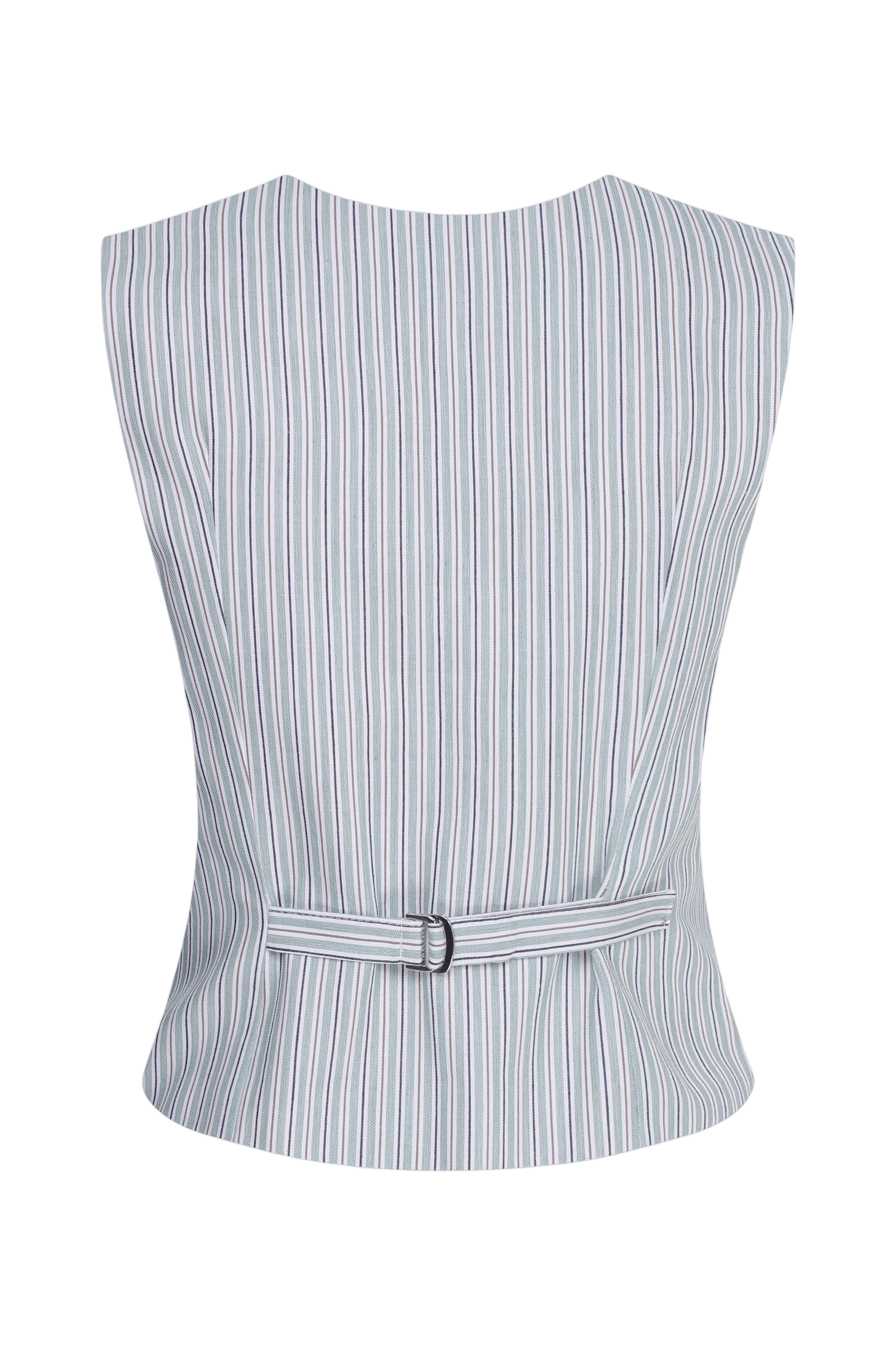 Lyra Striped Cotton Vest made by Nazli Ceren
