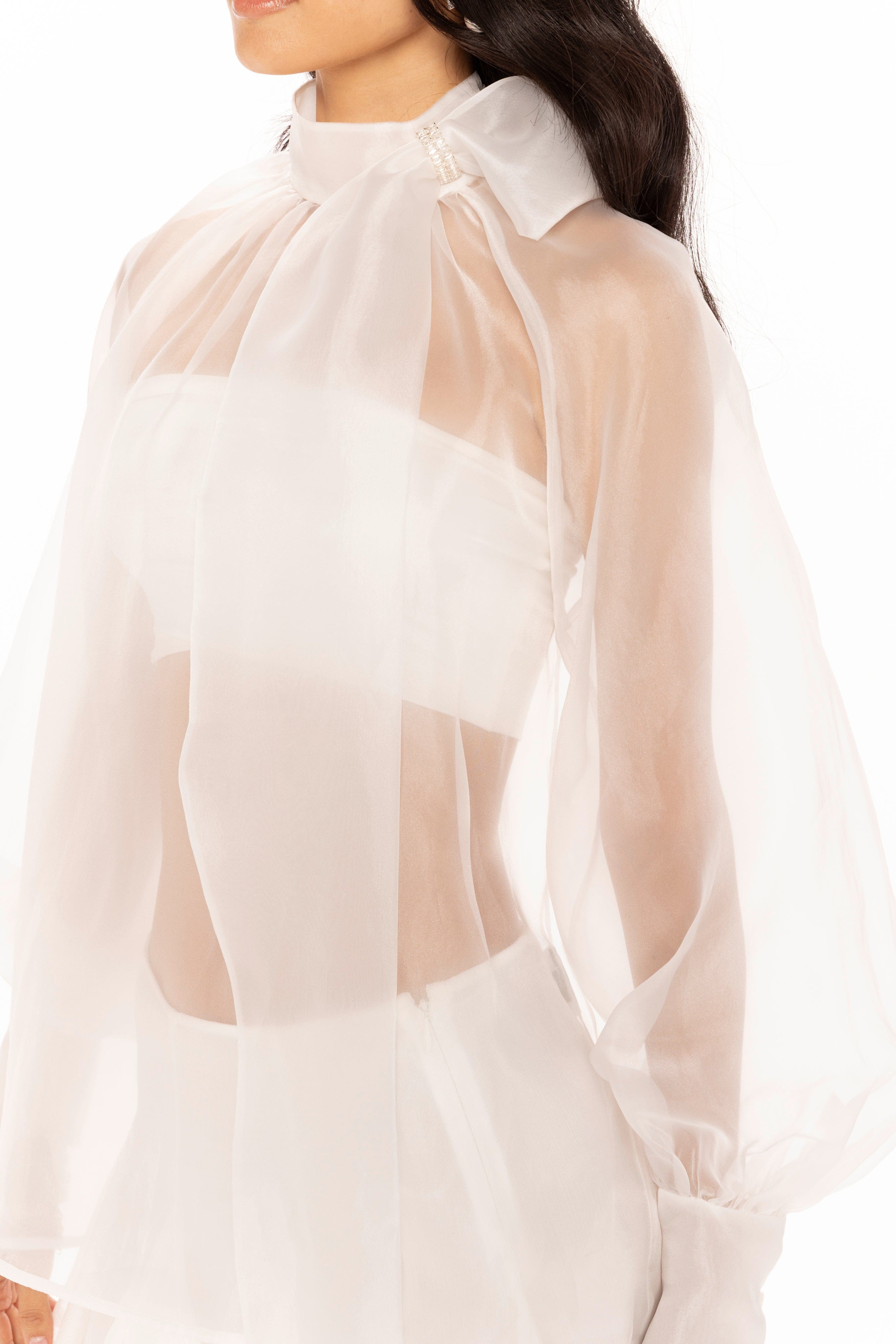 Evie Diamond Top (White) made by Nana Jacqueline