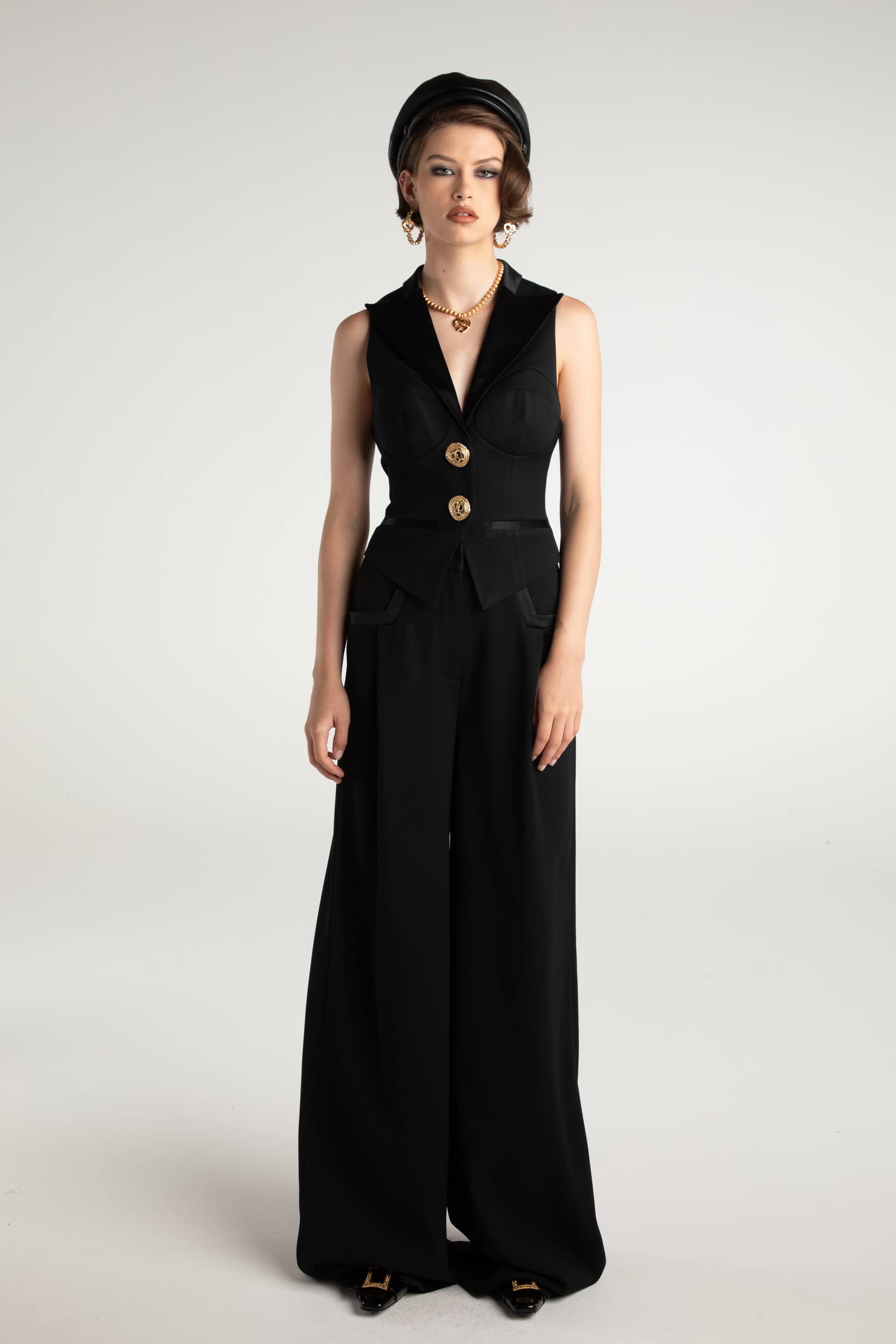 Diana Vest (Black) in Black made by Nana Jacqueline