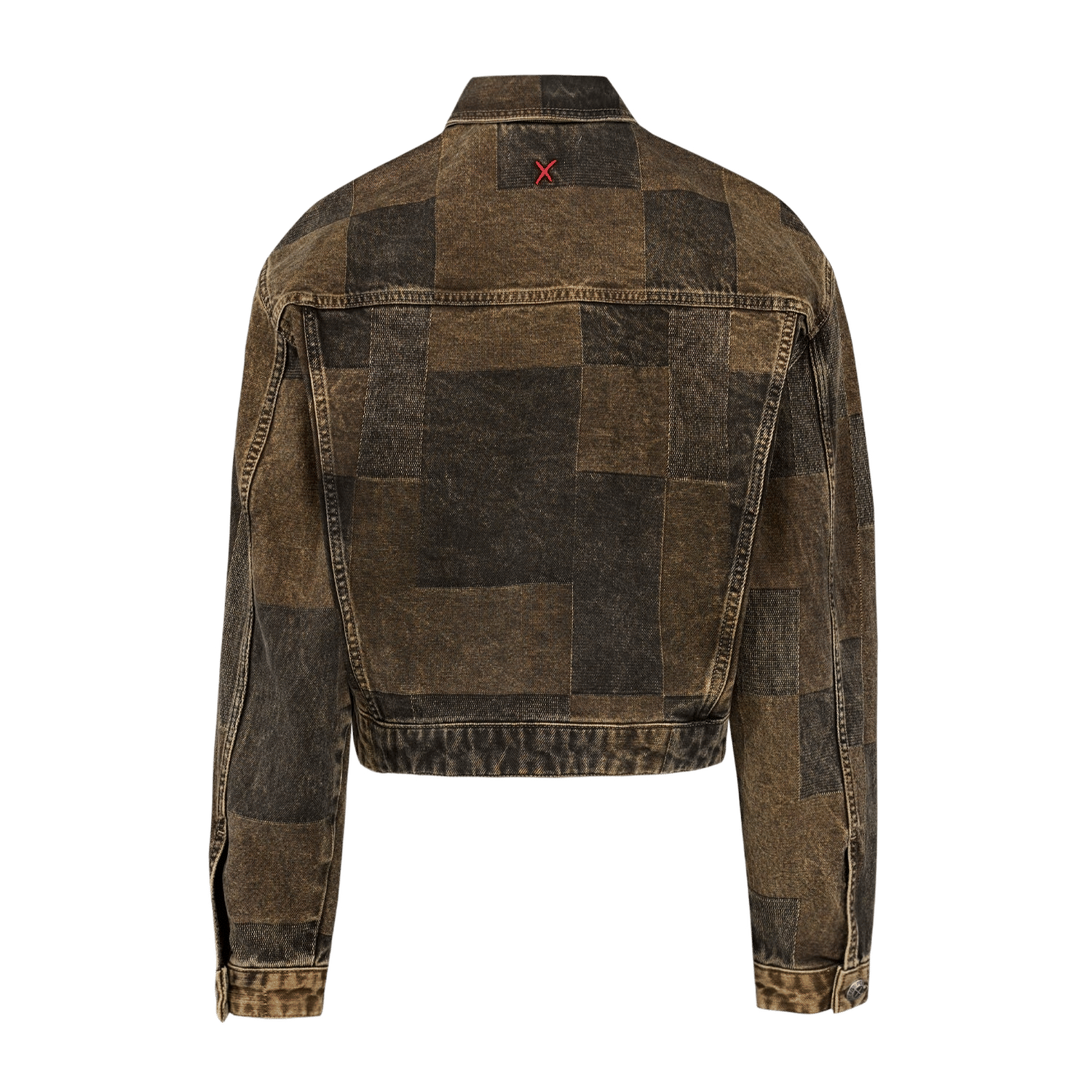 YOUR *ITCH COLORBLOCKED DENIM JACKET - BROWN made by PCFG