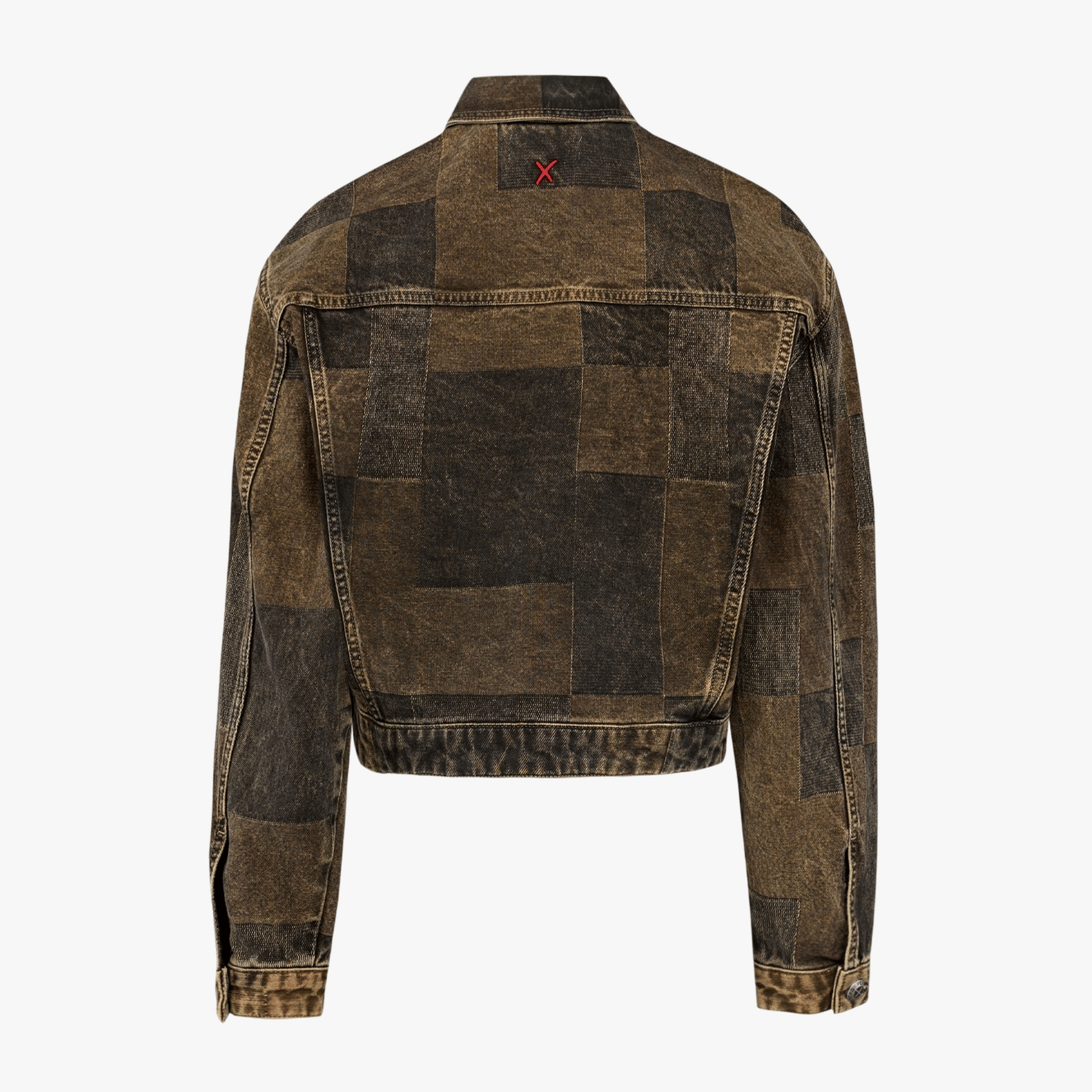 YOUR *ITCH COLORBLOCKED DENIM JACKET - BROWN made by PCFG