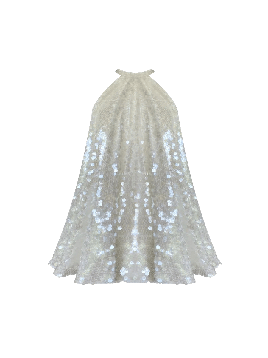 Sylvia Glam Dress - White made by Gigii's