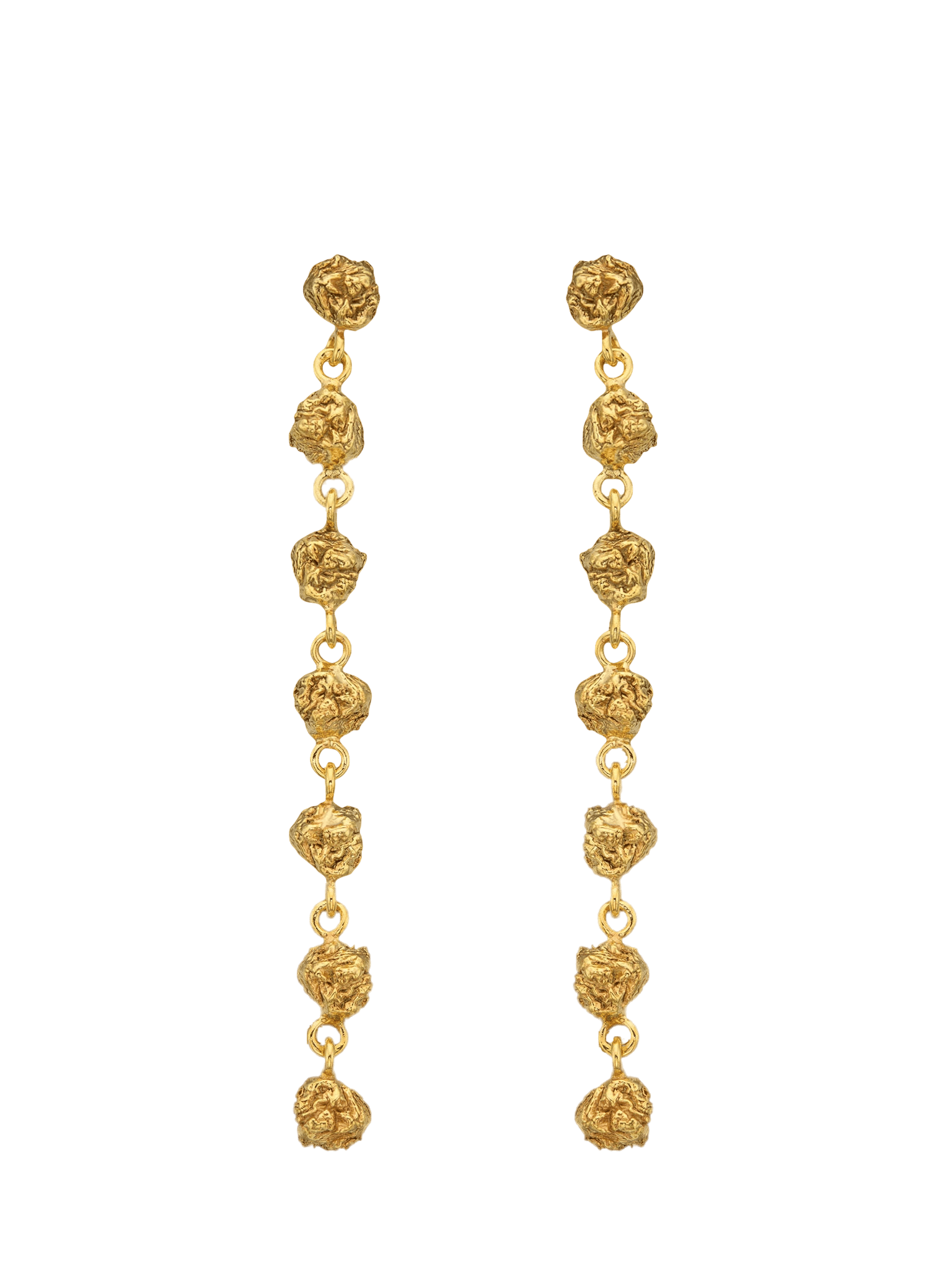 Archaic Long Earrings Gold in Gold made by Eva Remenyi