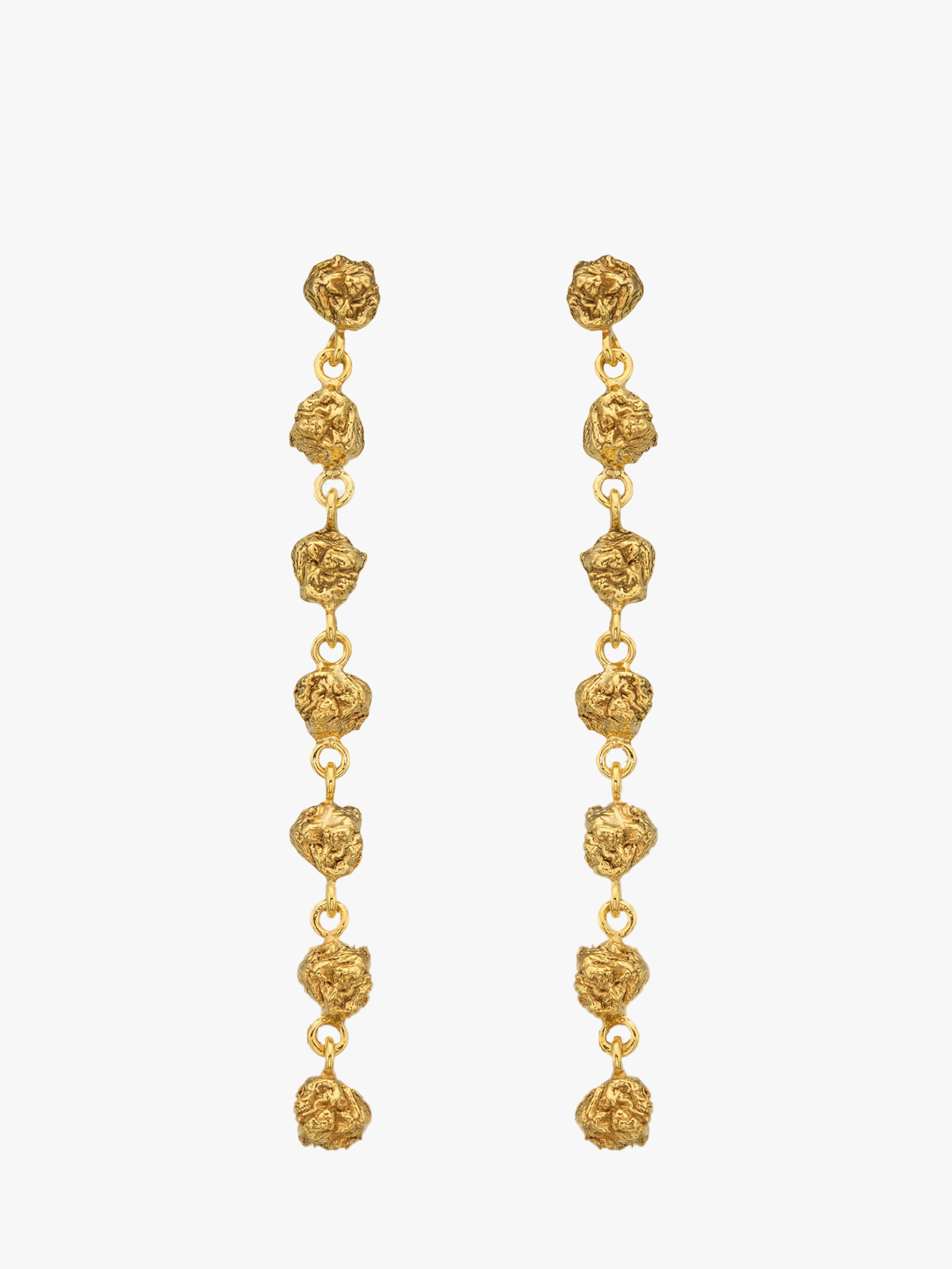 Archaic Long Earrings Gold in Gold made by Eva Remenyi