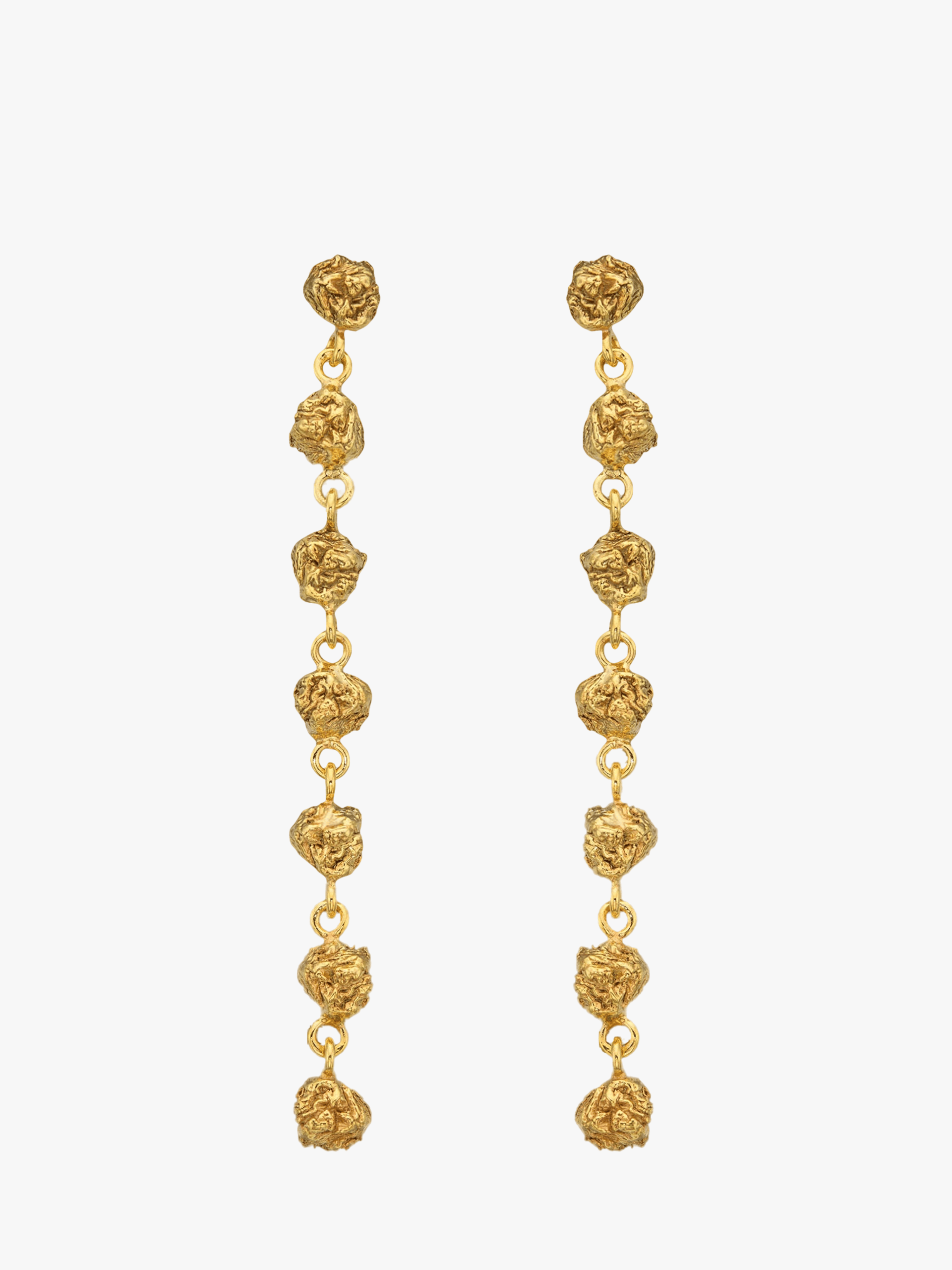 Archaic Long Earrings Gold in Gold made by Eva Remenyi