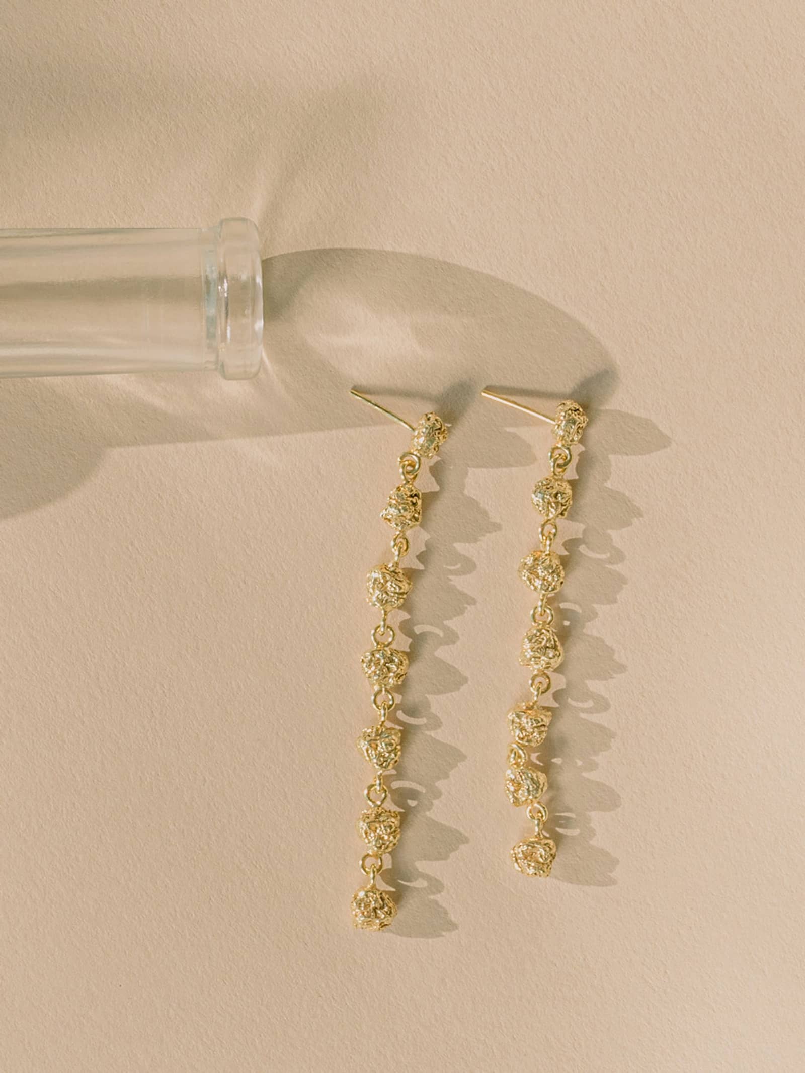 Archaic Long Earrings Gold in Gold made by Eva Remenyi