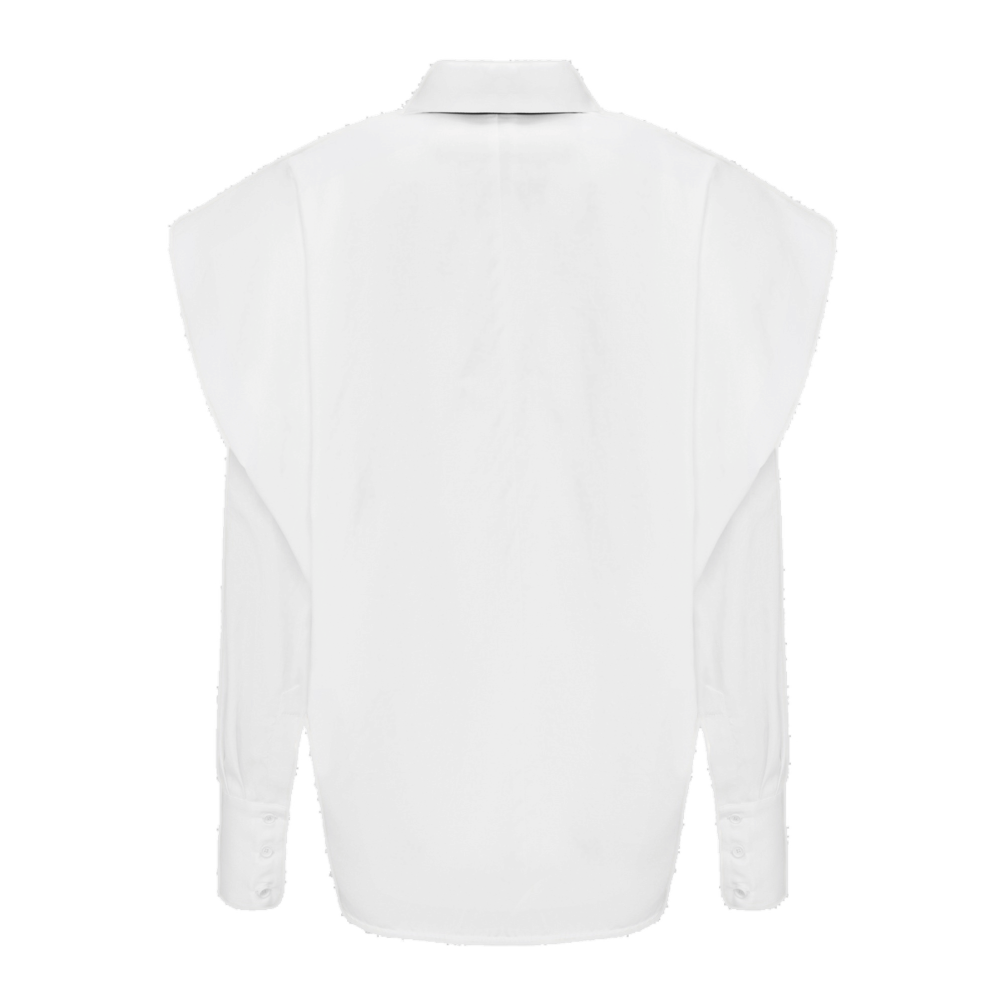 Shirt With Wide Shoulders White made by YAVORSKA