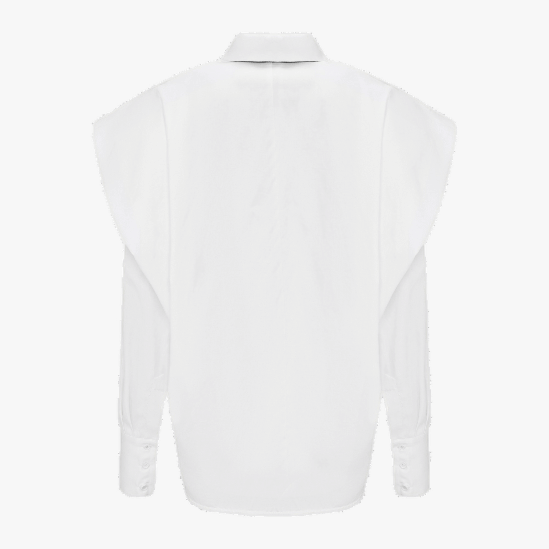 Shirt With Wide Shoulders White made by YAVORSKA