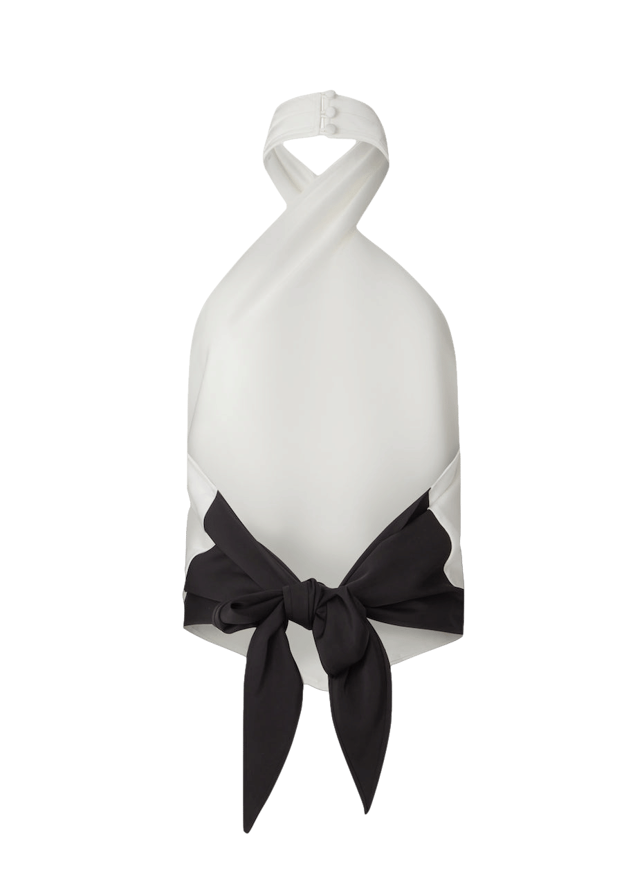 Satin Halterneck Top Black made by CLOEYS