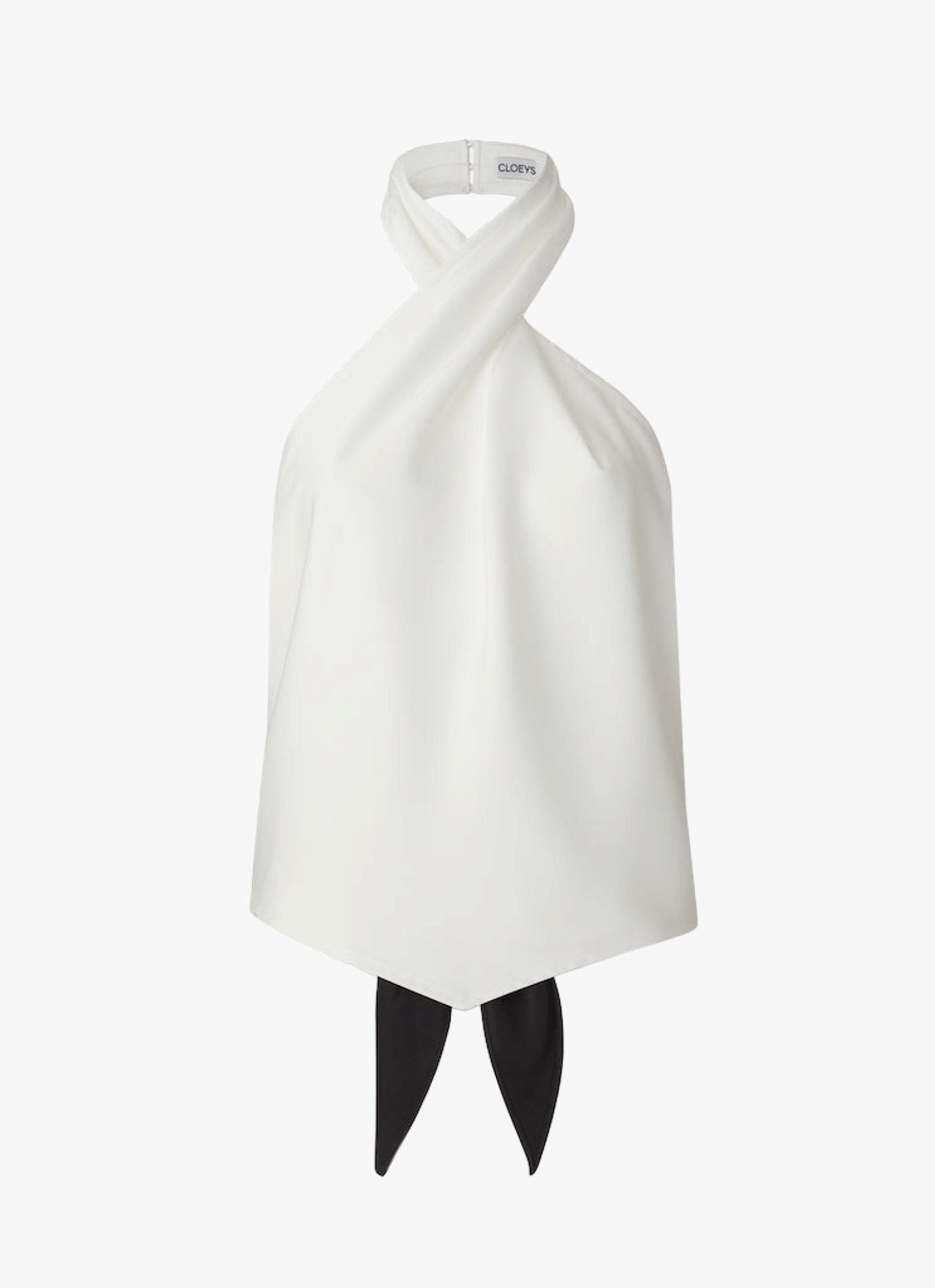 Satin Halterneck Top Black made by CLOEYS