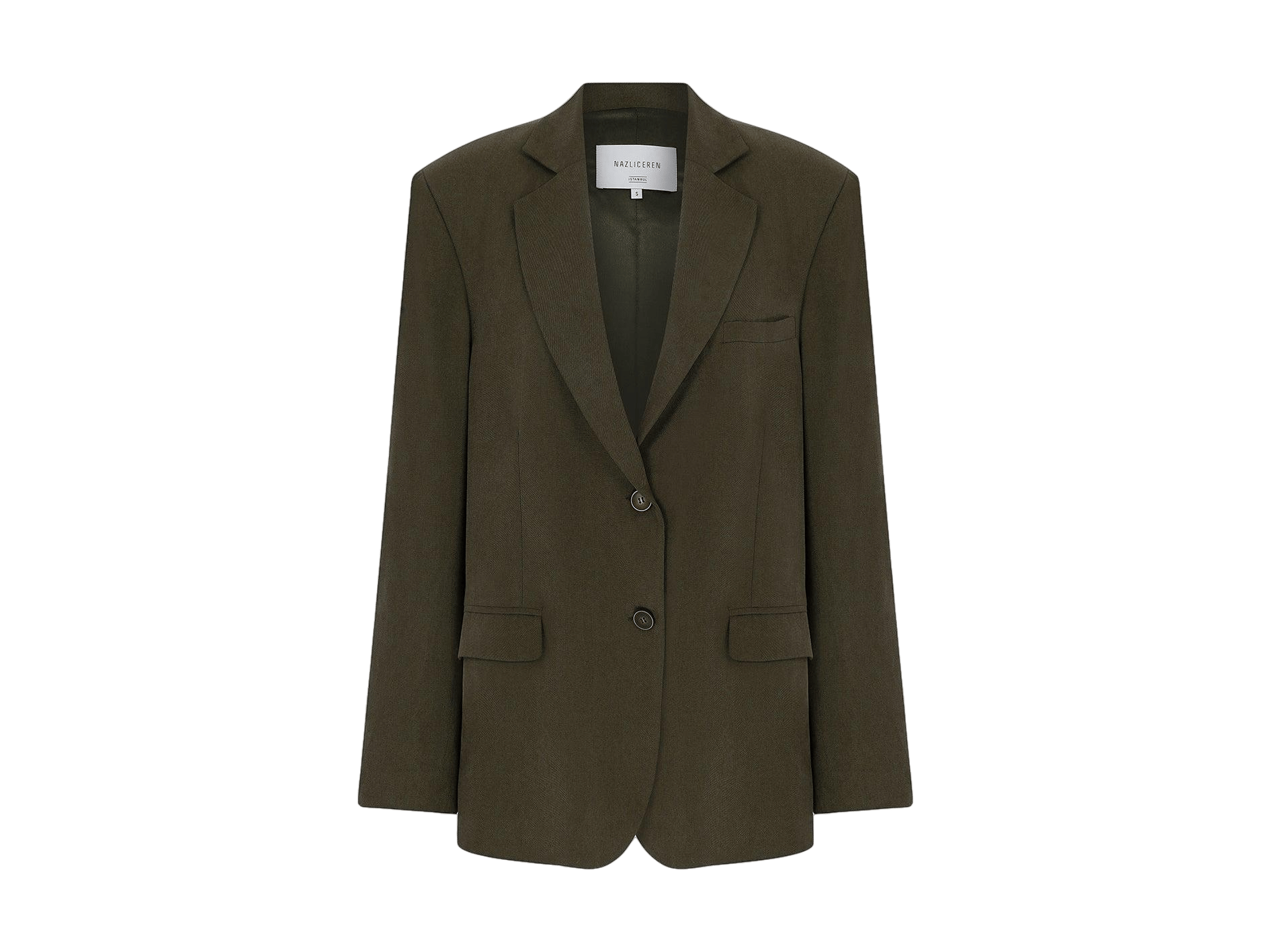 Boxy Oversize Blazer in Khaki made by Nazli Ceren