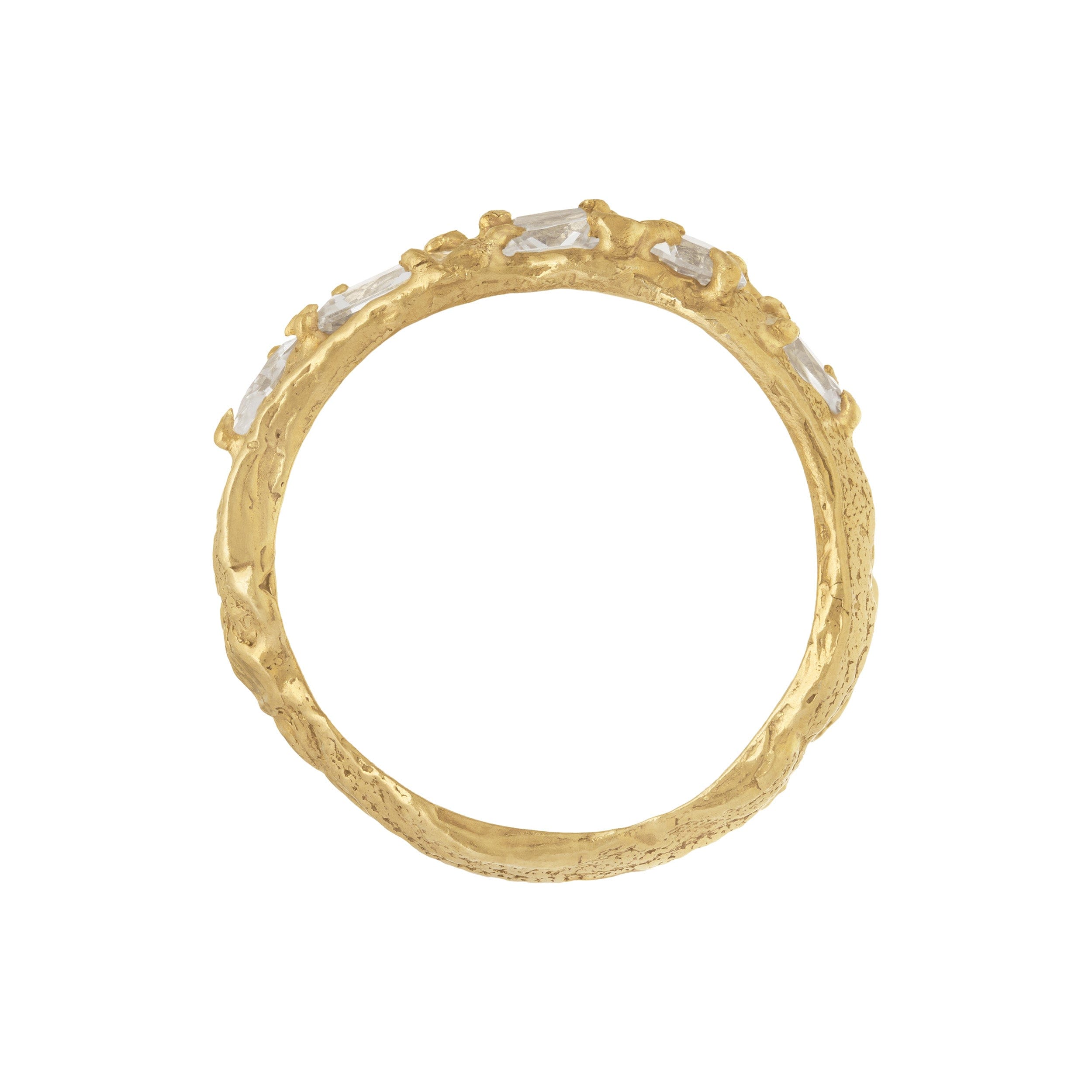 Mara White Sapphire Ring made by Loveness Lee