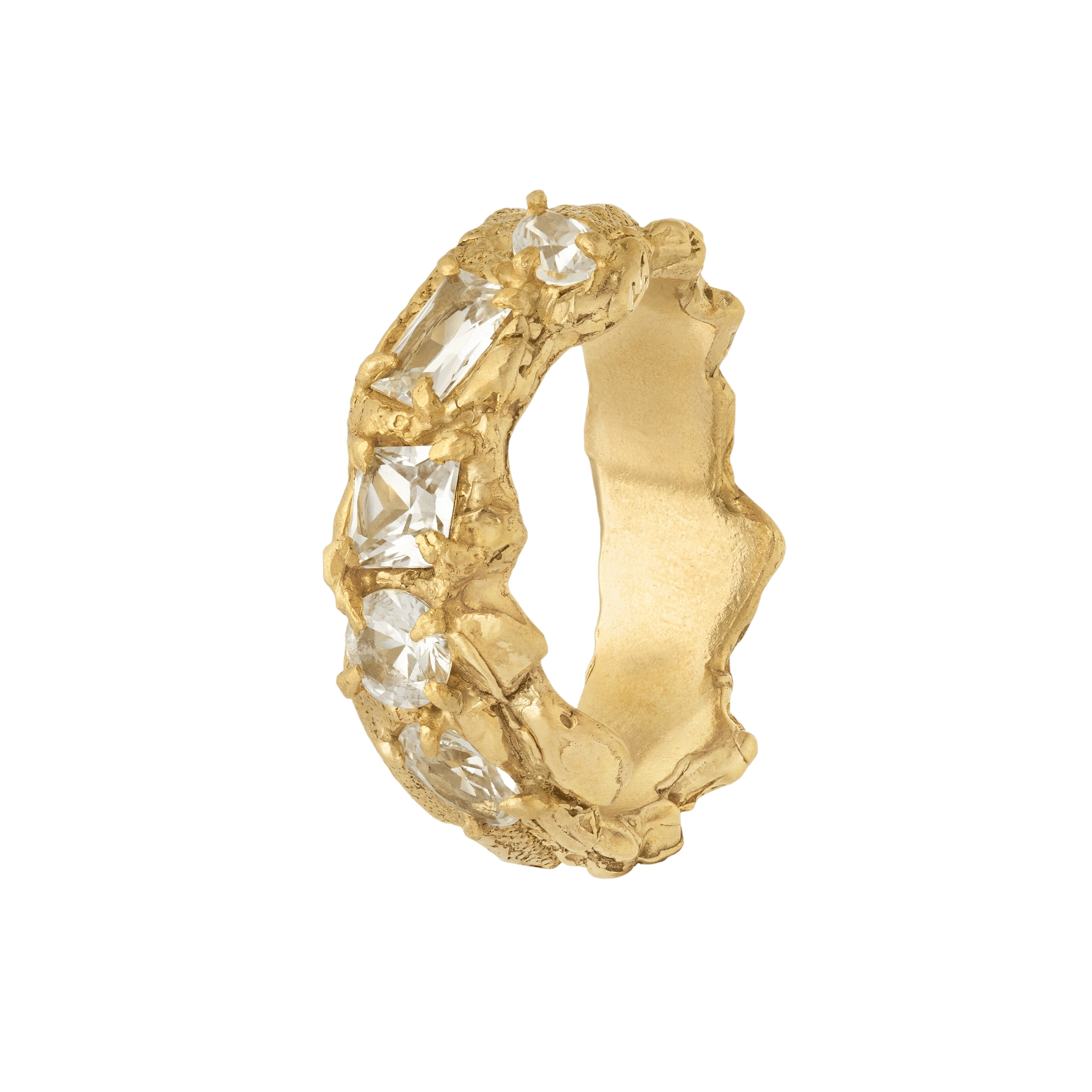 Mara White Sapphire Ring made by Loveness Lee