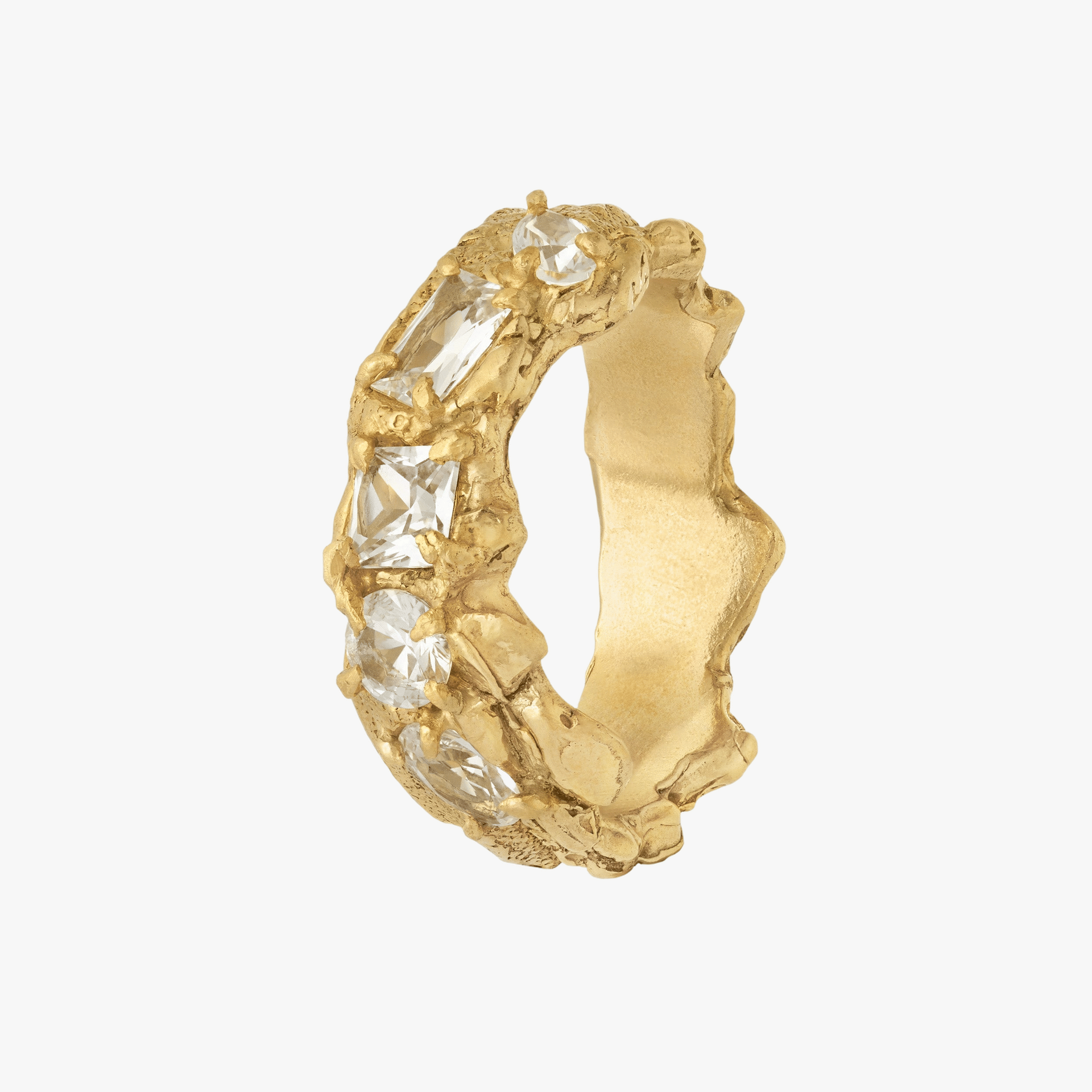 Mara White Sapphire Ring made by Loveness Lee