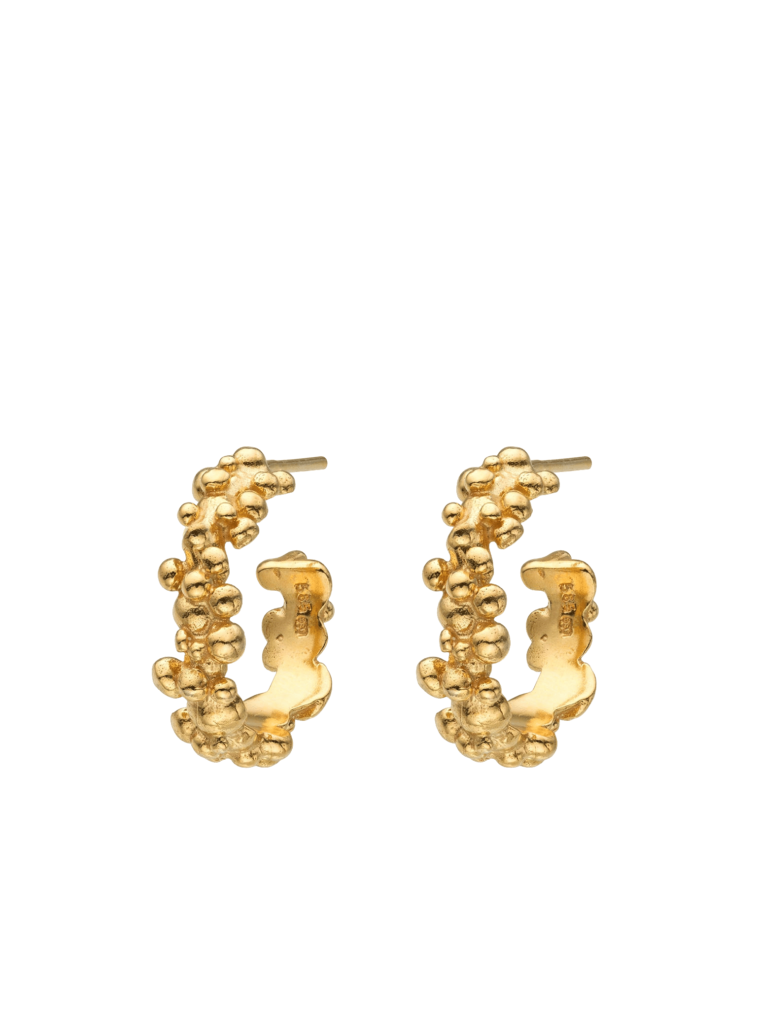 Céleste Deux Small Hoop Earrings 14 ct Gold made by Eva Remenyi