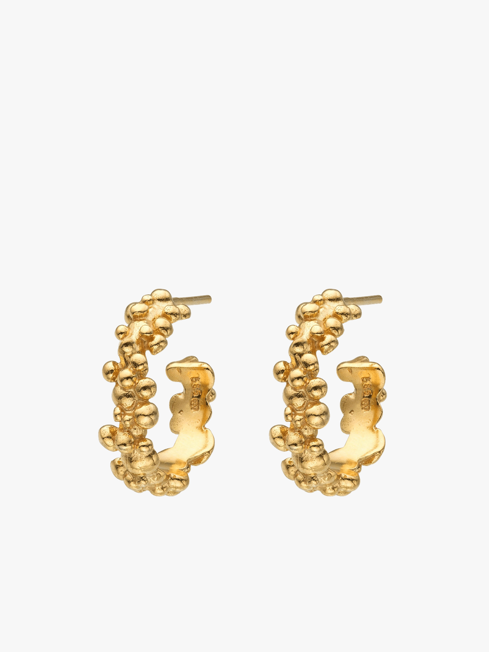 Céleste Deux Small Hoop Earrings 14 ct Gold made by Eva Remenyi