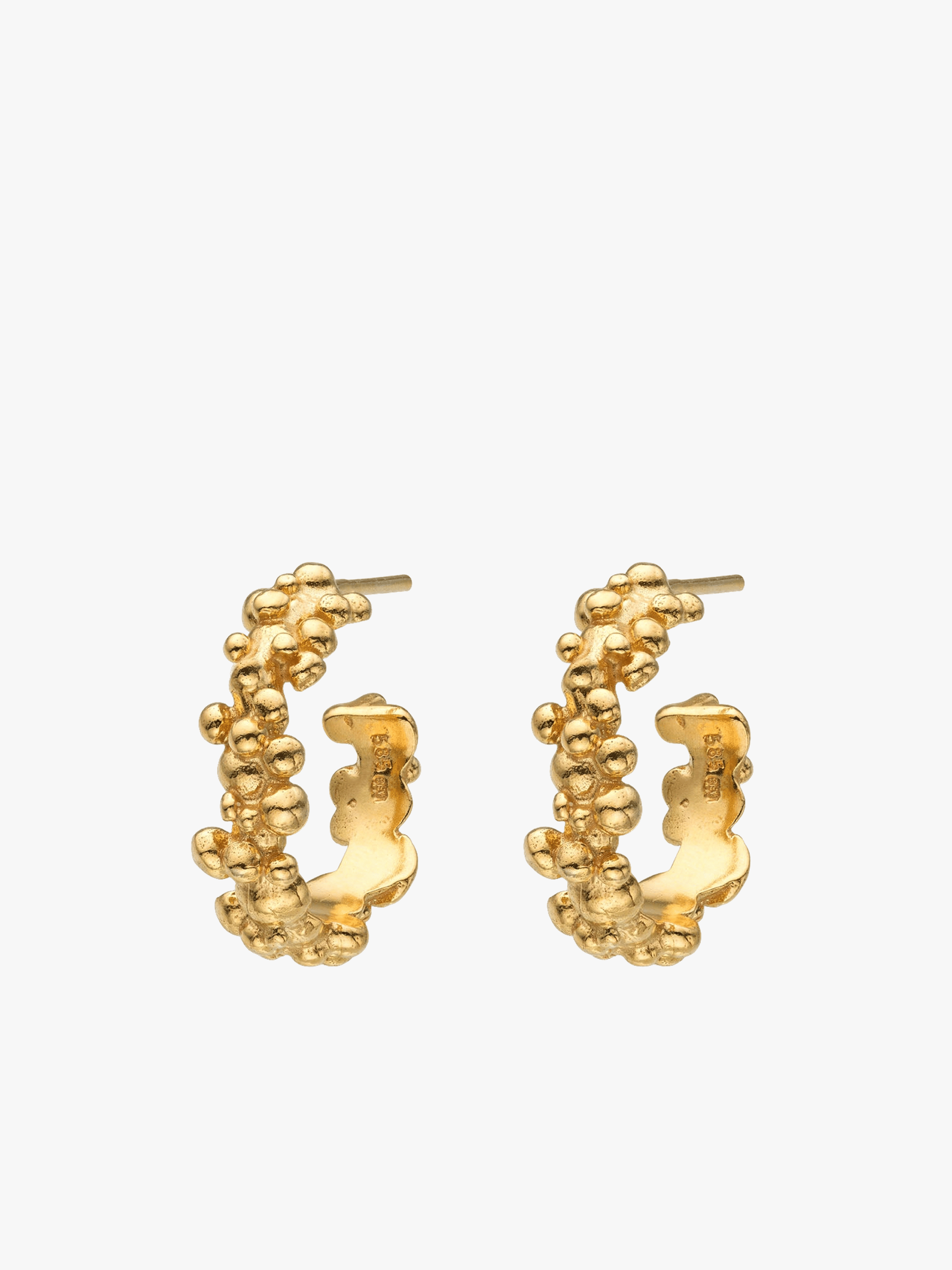 Céleste Deux Small Hoop Earrings 14 ct Gold made by Eva Remenyi