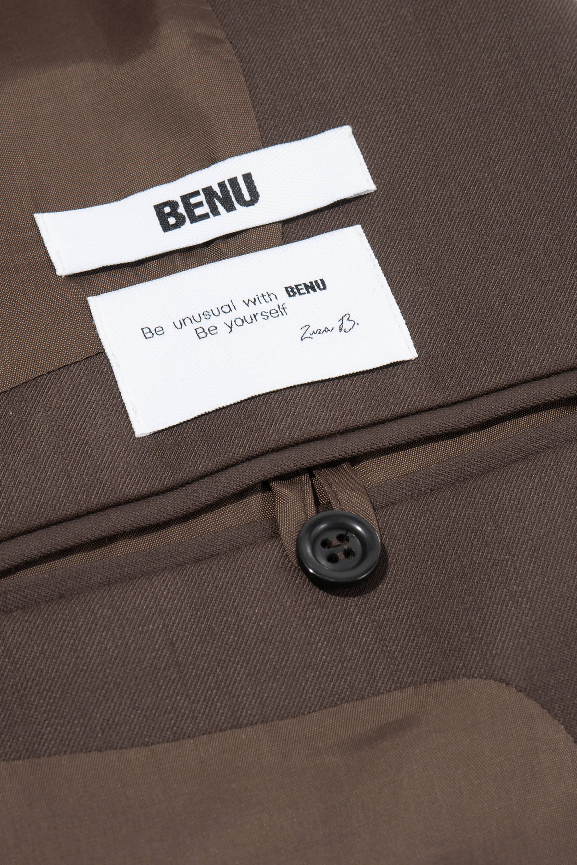 Oversized blazer with buttons made by BENU Studio