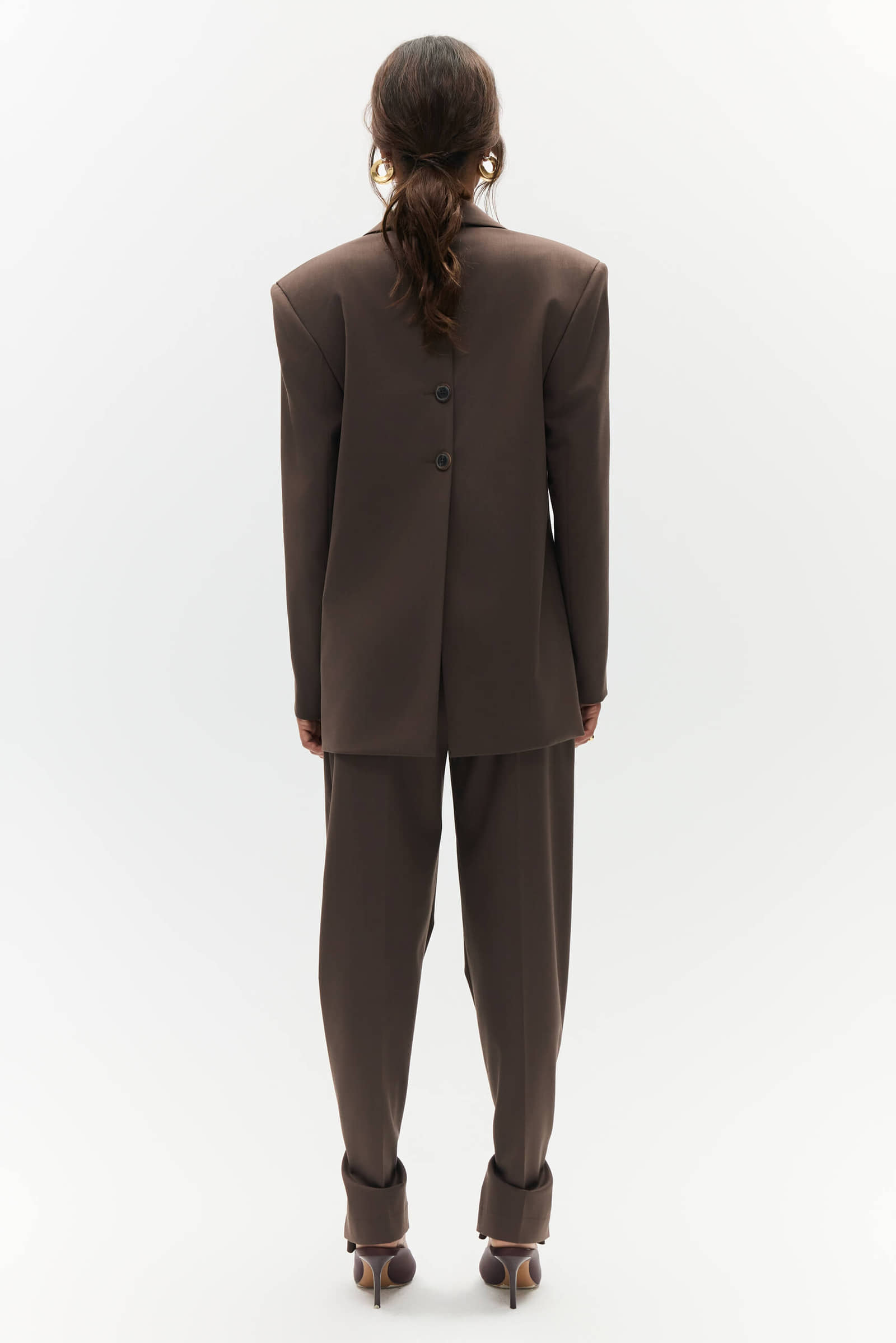 Oversized blazer with buttons made by BENU Studio