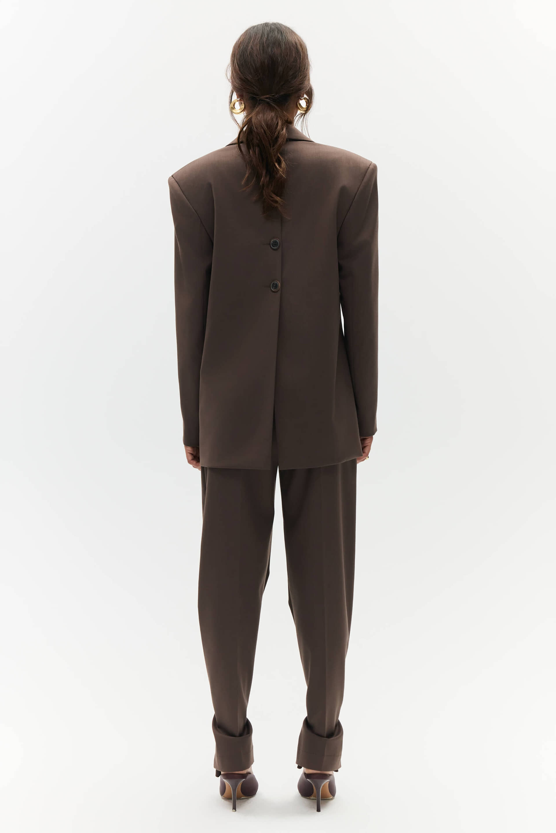 Oversized blazer with buttons made by BENU Studio