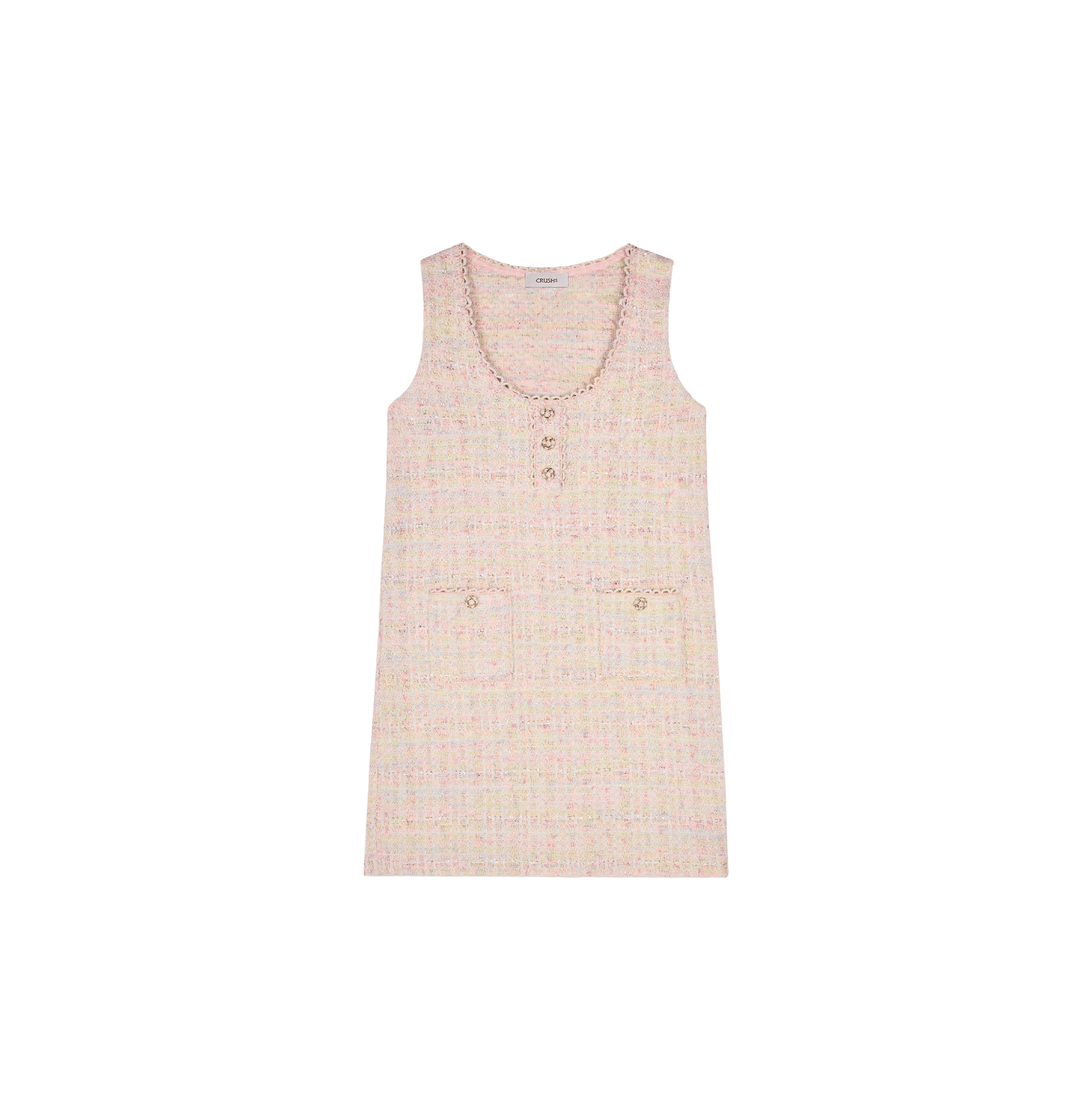 CHECK TWEED VEST DRESS made by CRUSH Collection