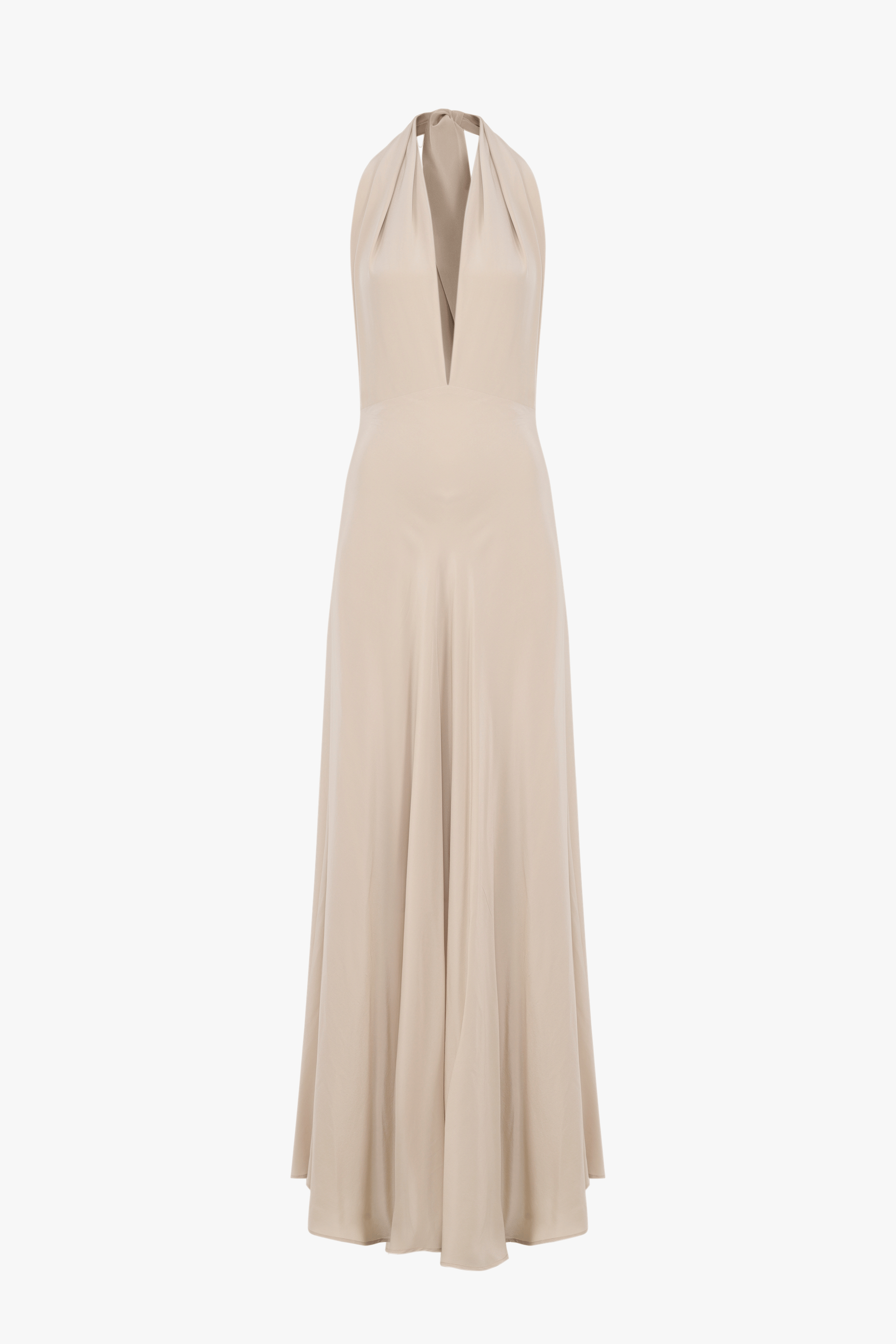 Silk backless dress - Charming beige made by MORACÉE
