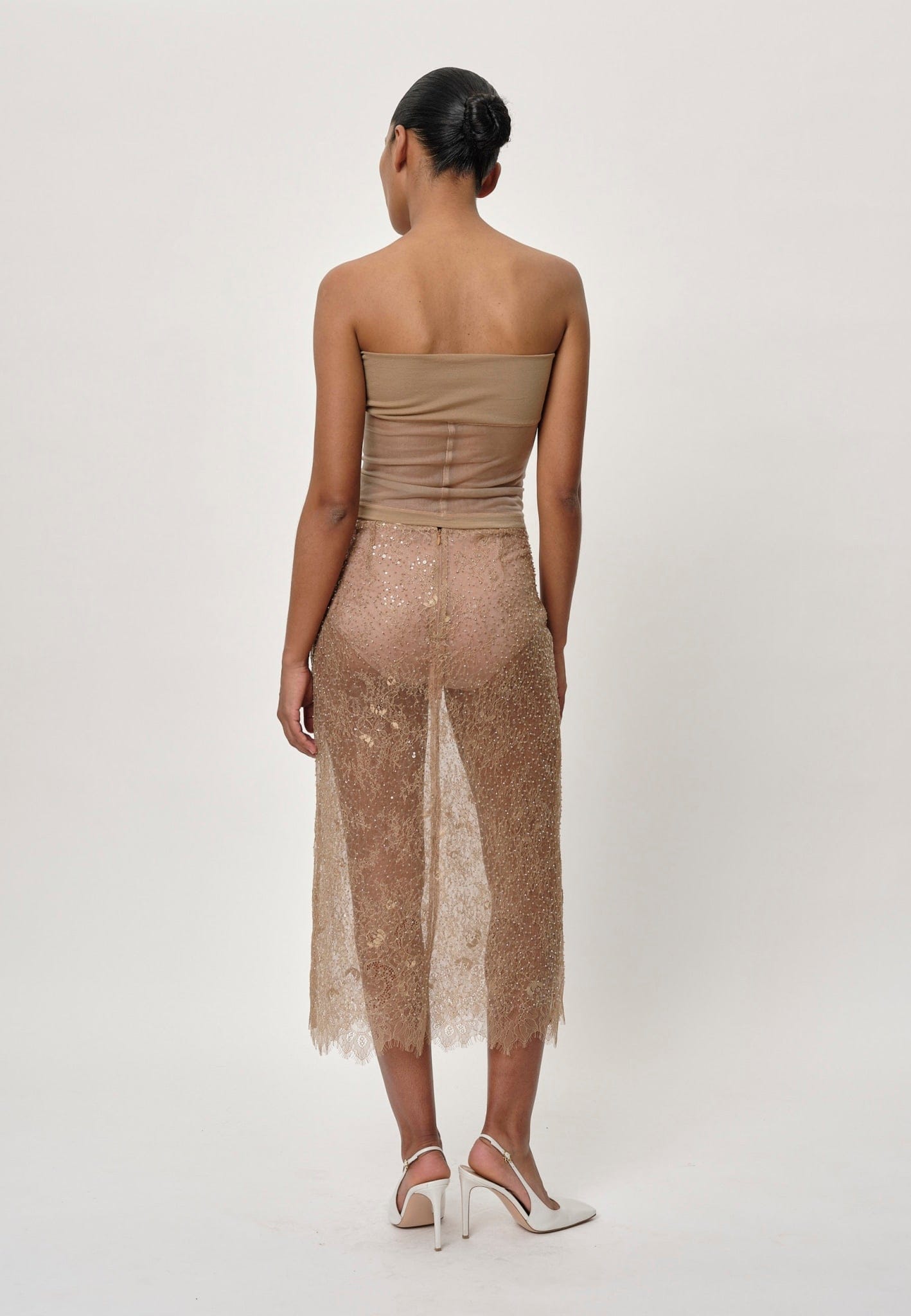 Risa Skirt - Beige made by HERSKIND