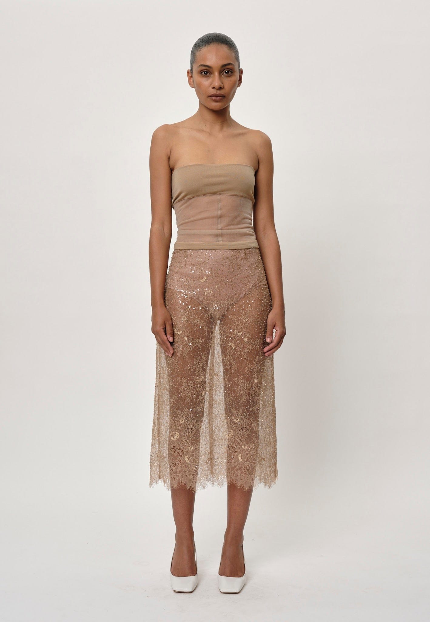 Risa Skirt - Beige made by HERSKIND