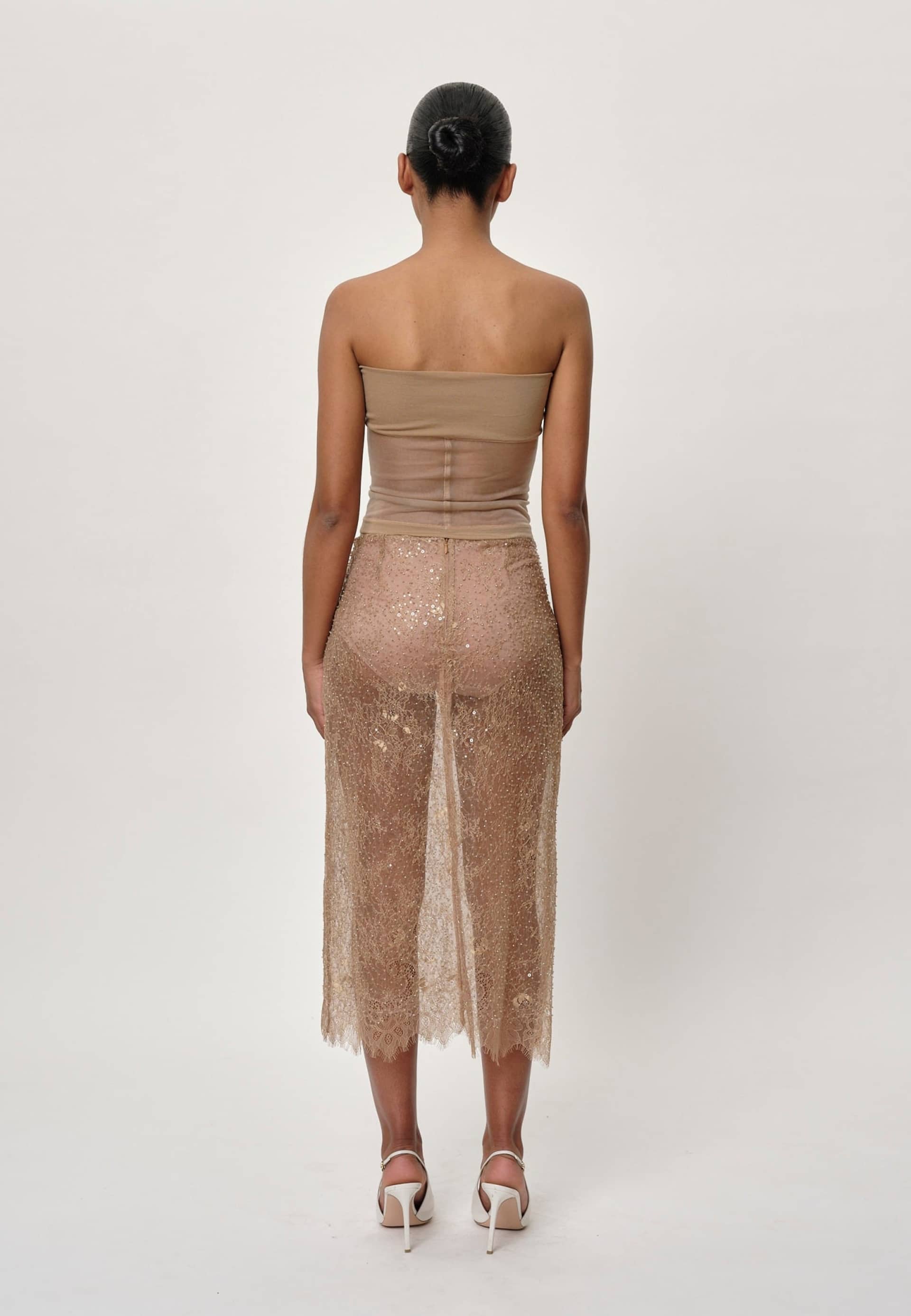 Risa Skirt - Beige made by HERSKIND