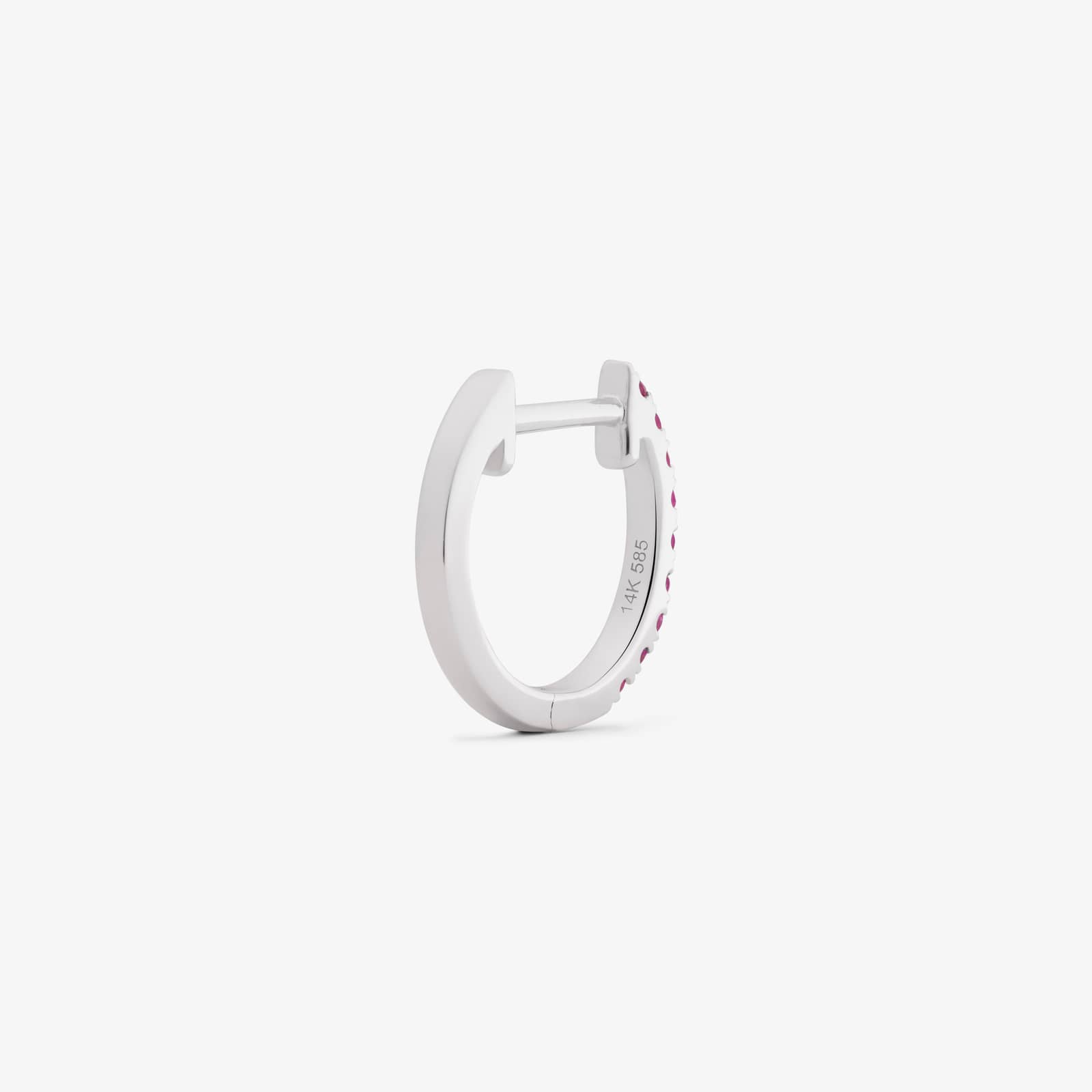 HOOP PINK SAPPHIRE & WHITE GOLD - 10mm made by ENNUI