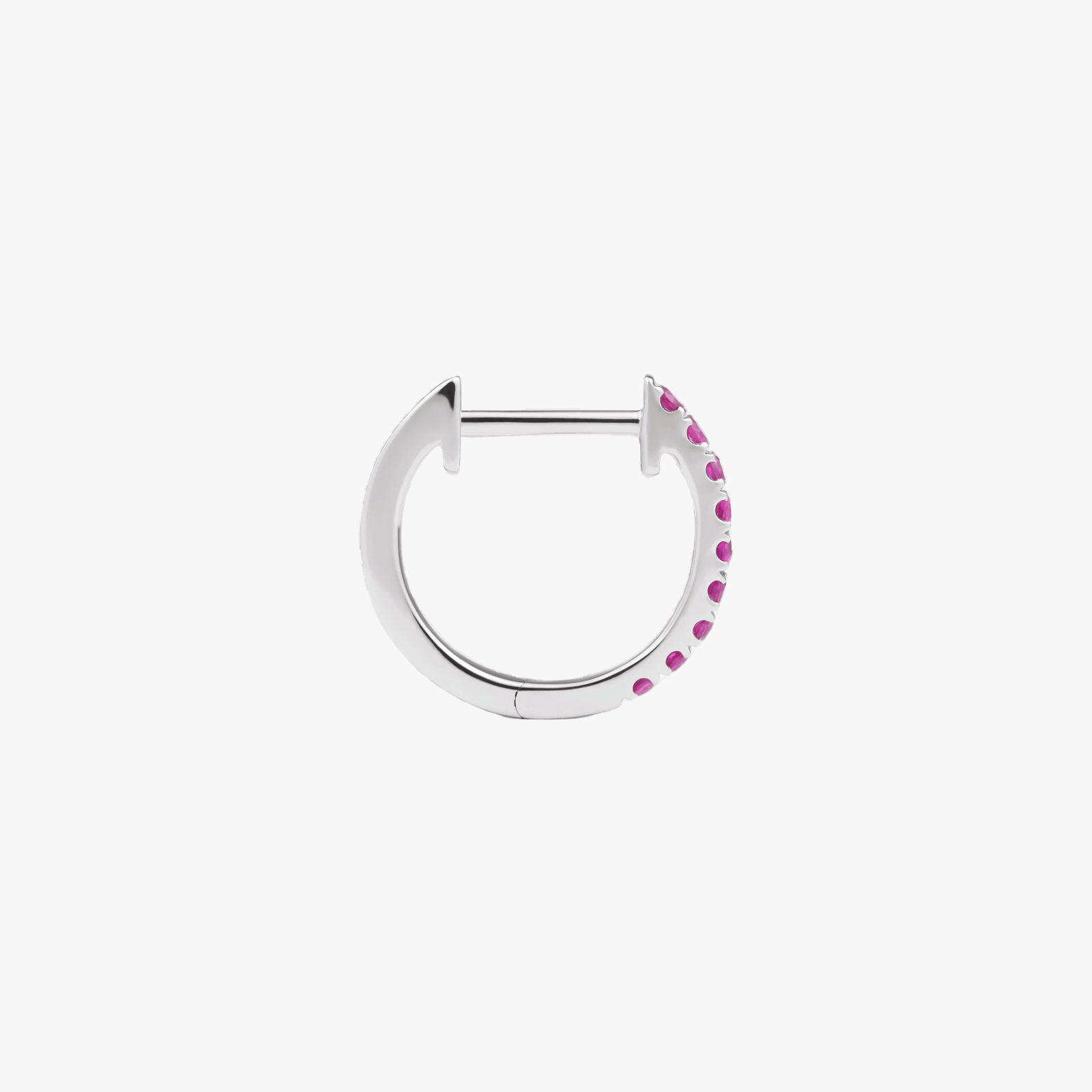 HOOP PINK SAPPHIRE & WHITE GOLD - 10mm made by ENNUI