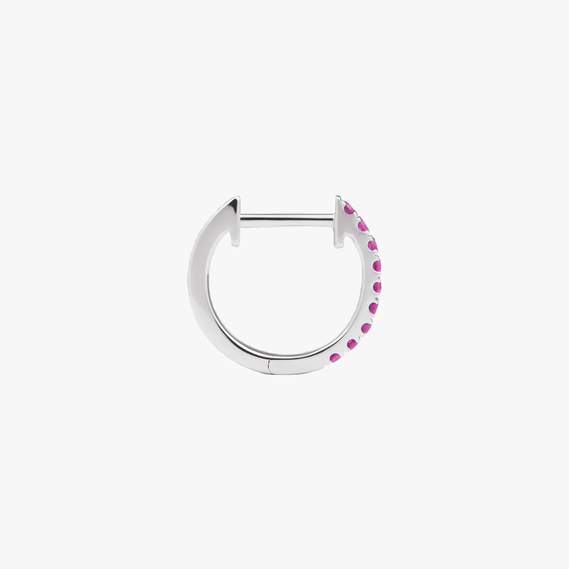 HOOP PINK SAPPHIRE & WHITE GOLD - 10mm made by ENNUI