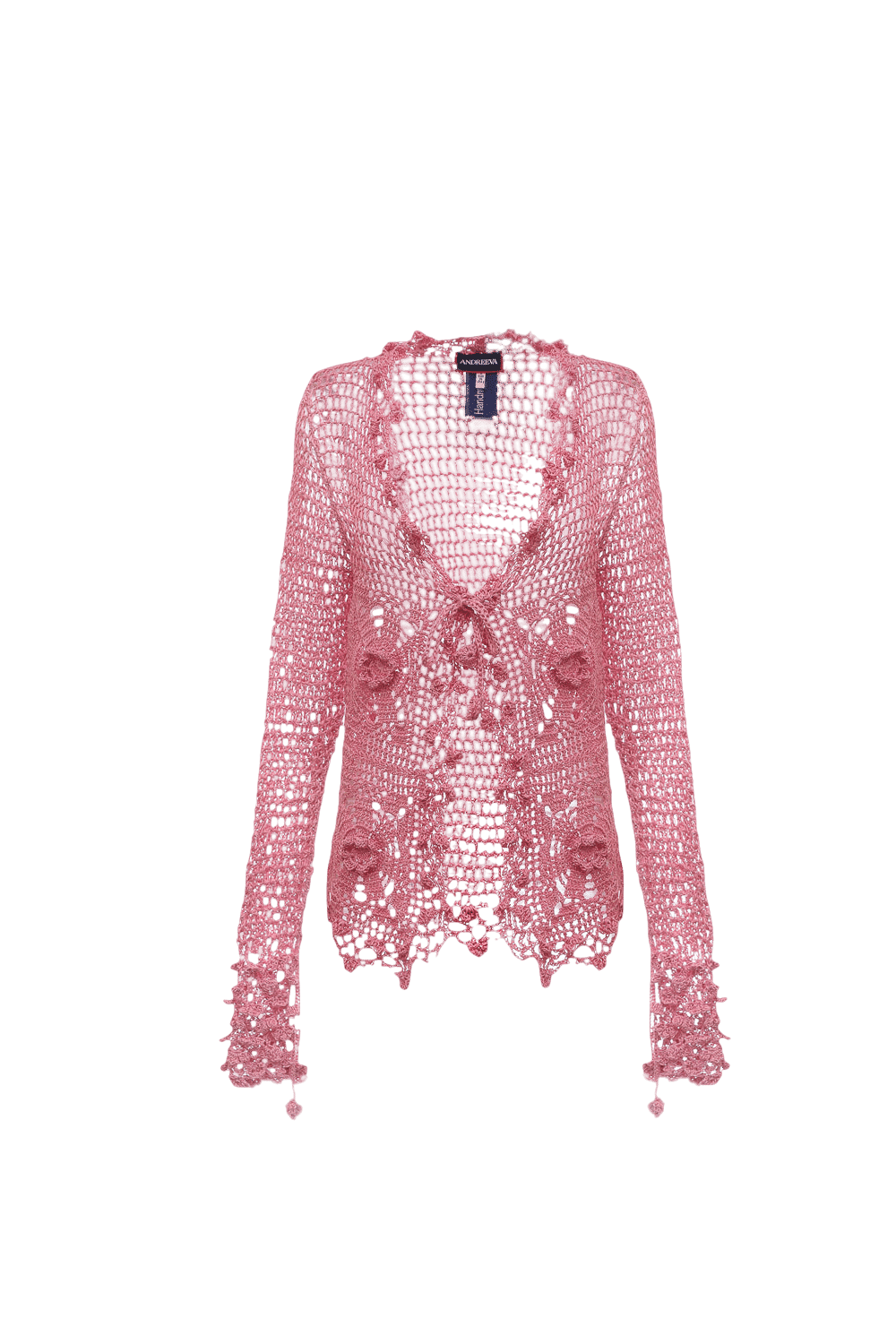 Dust Rose Handmade Crochet Shirt made by ANDREEVA