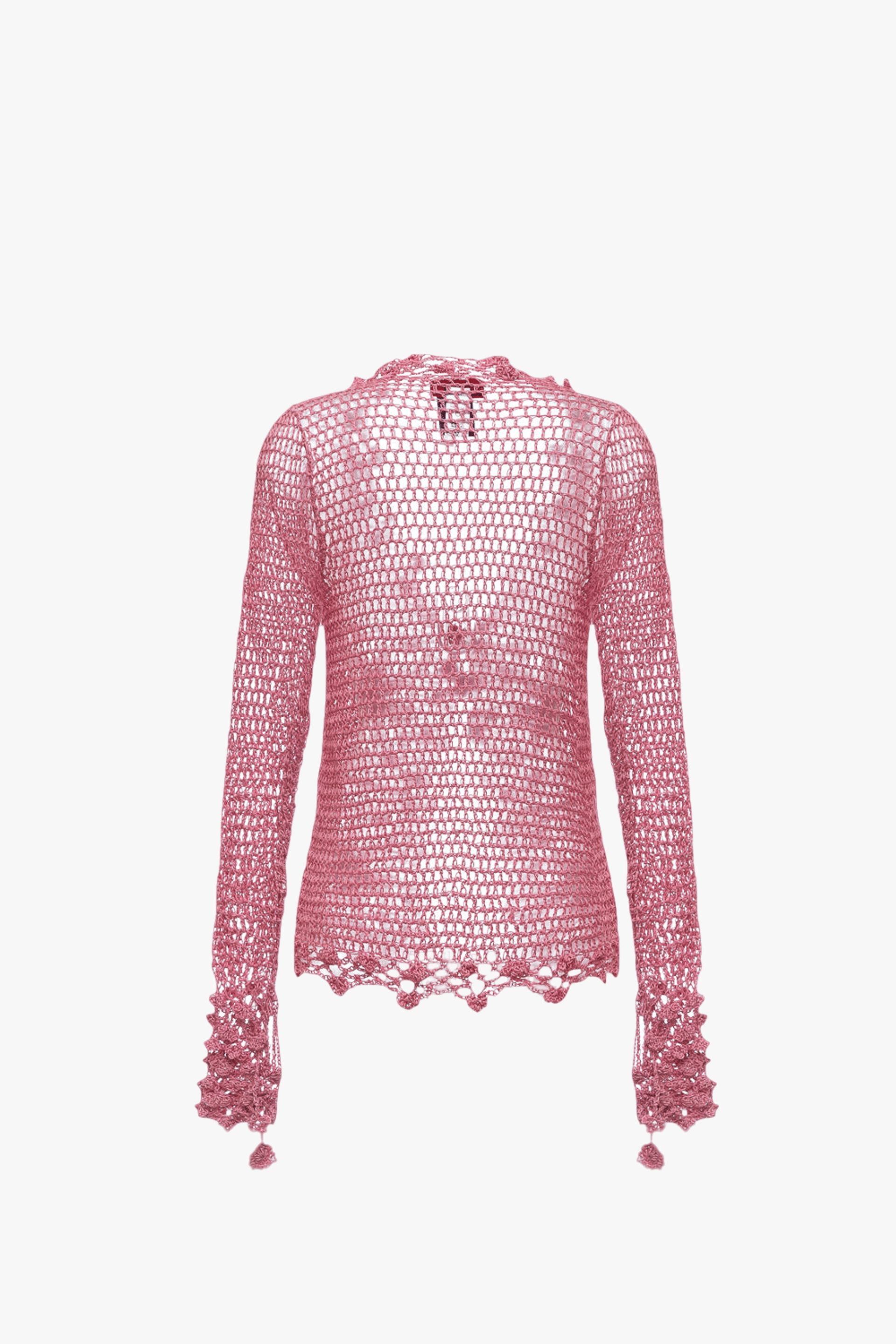 Dust Rose Handmade Crochet Shirt made by ANDREEVA