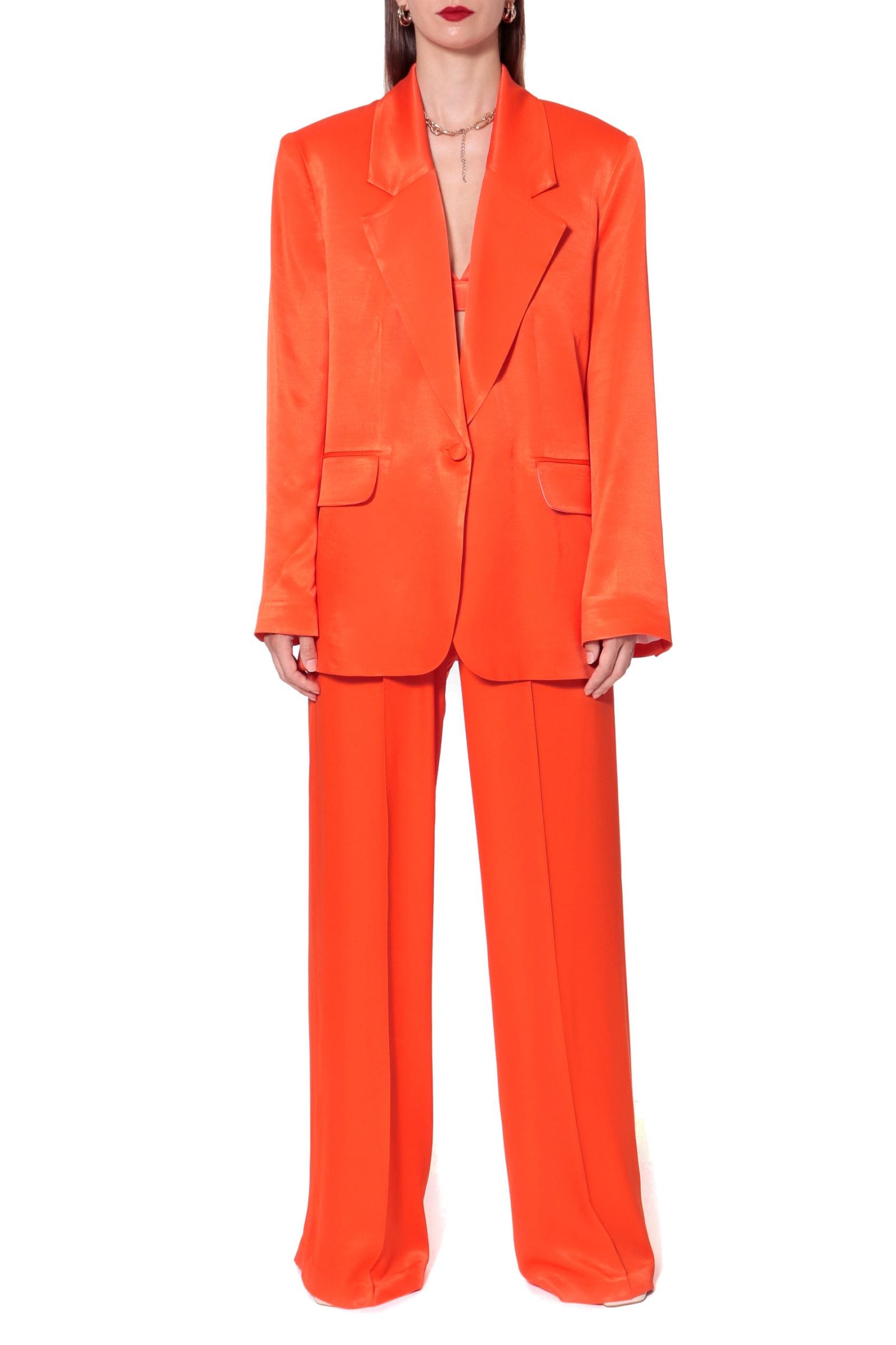 Trousers Jessie Satin Nasturtium made by HALEWSKI