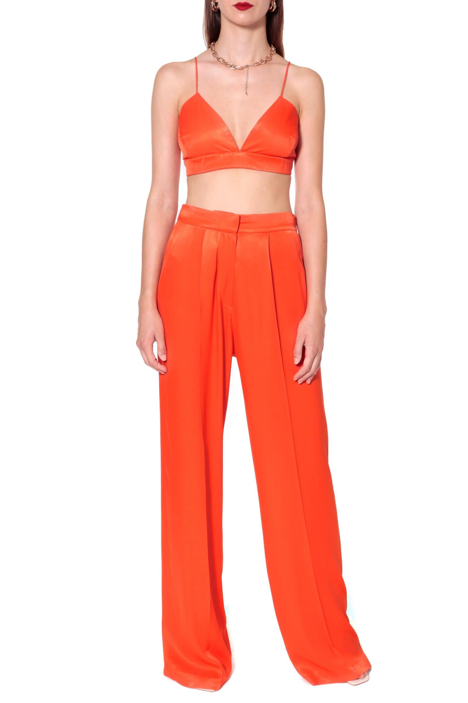 Trousers Jessie Satin Nasturtium made by HALEWSKI