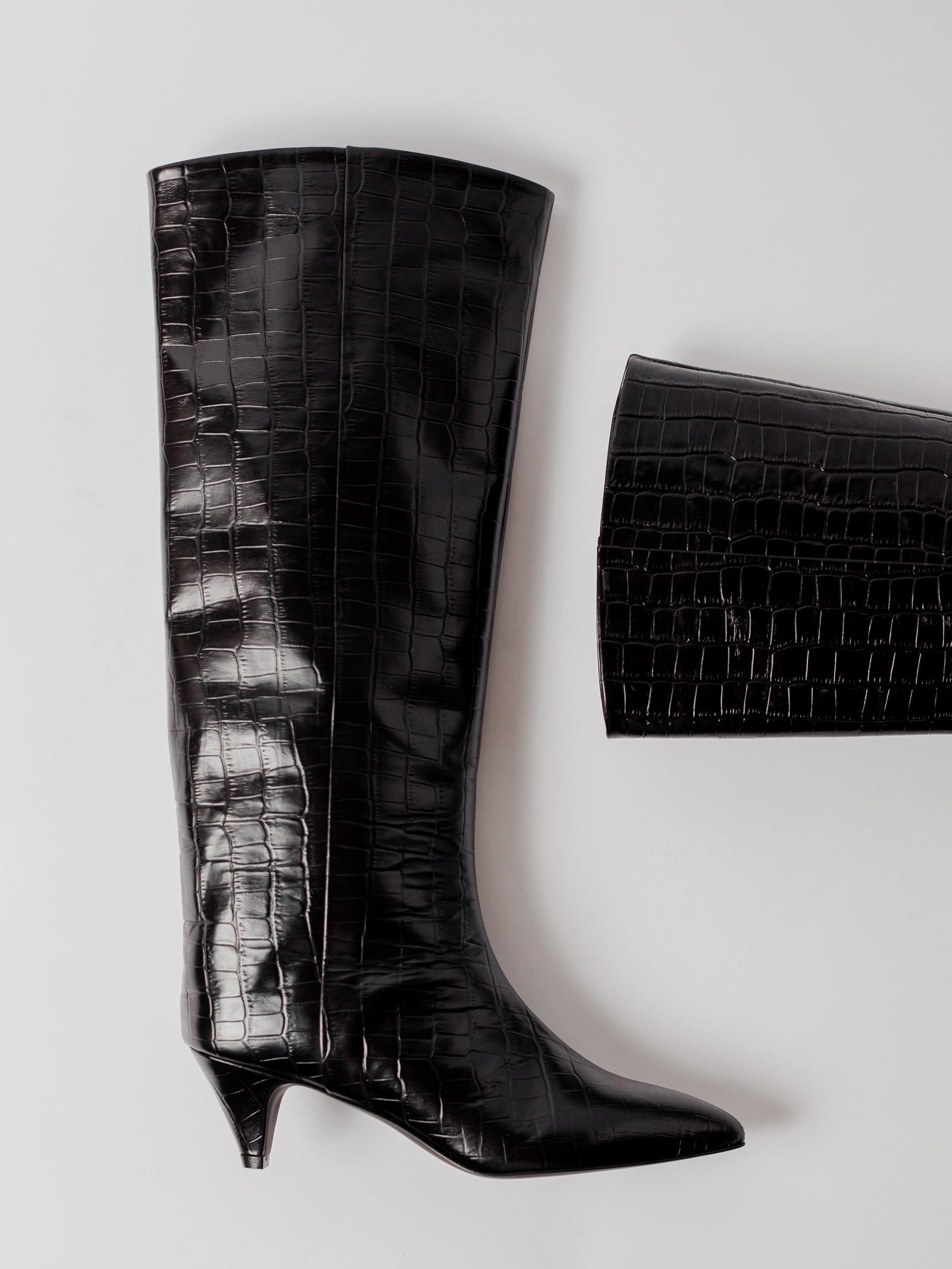 THE VANESSA TALL BLACK CROC made by Blankens