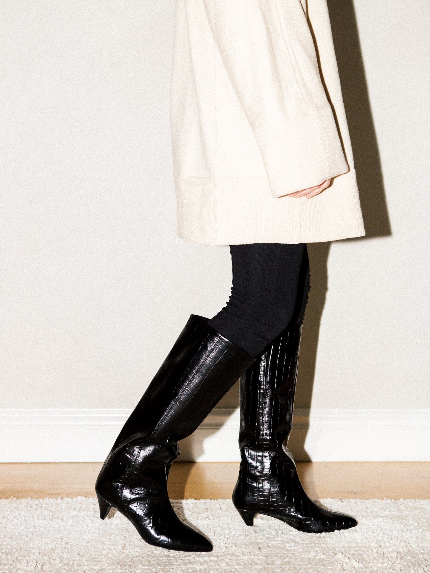 THE VANESSA TALL BLACK CROC made by Blankens