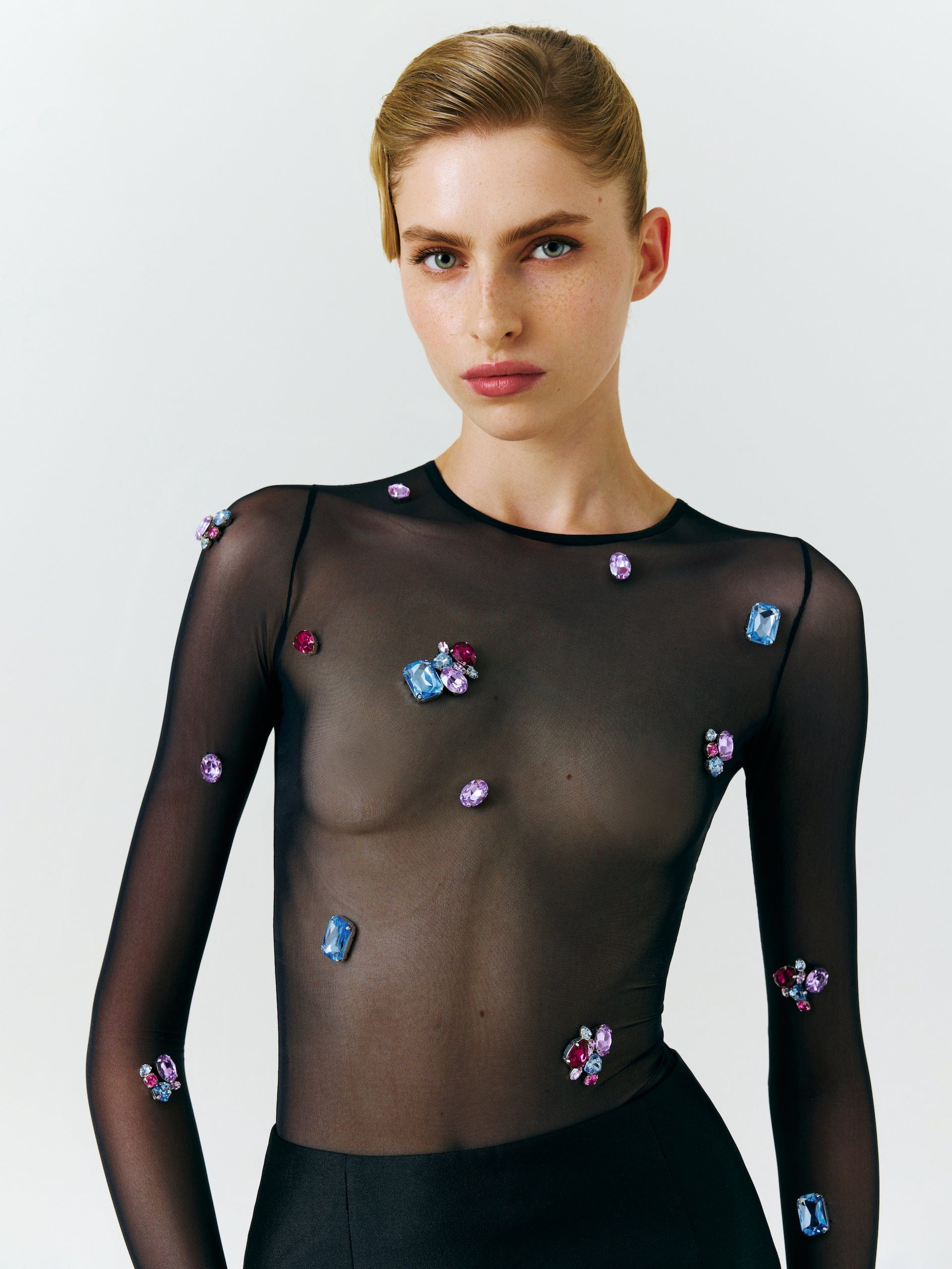 Embellished Mesh Bodysuit made by NDS The Label