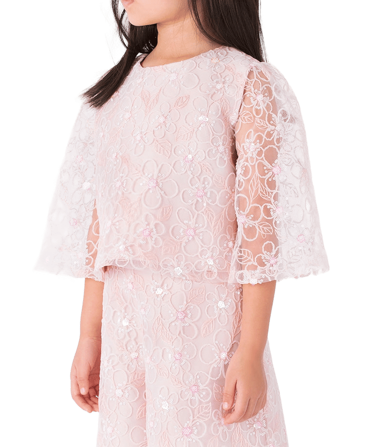 Floral Embroidered Lace Outfit | 2 Pieces made by Mama Luma