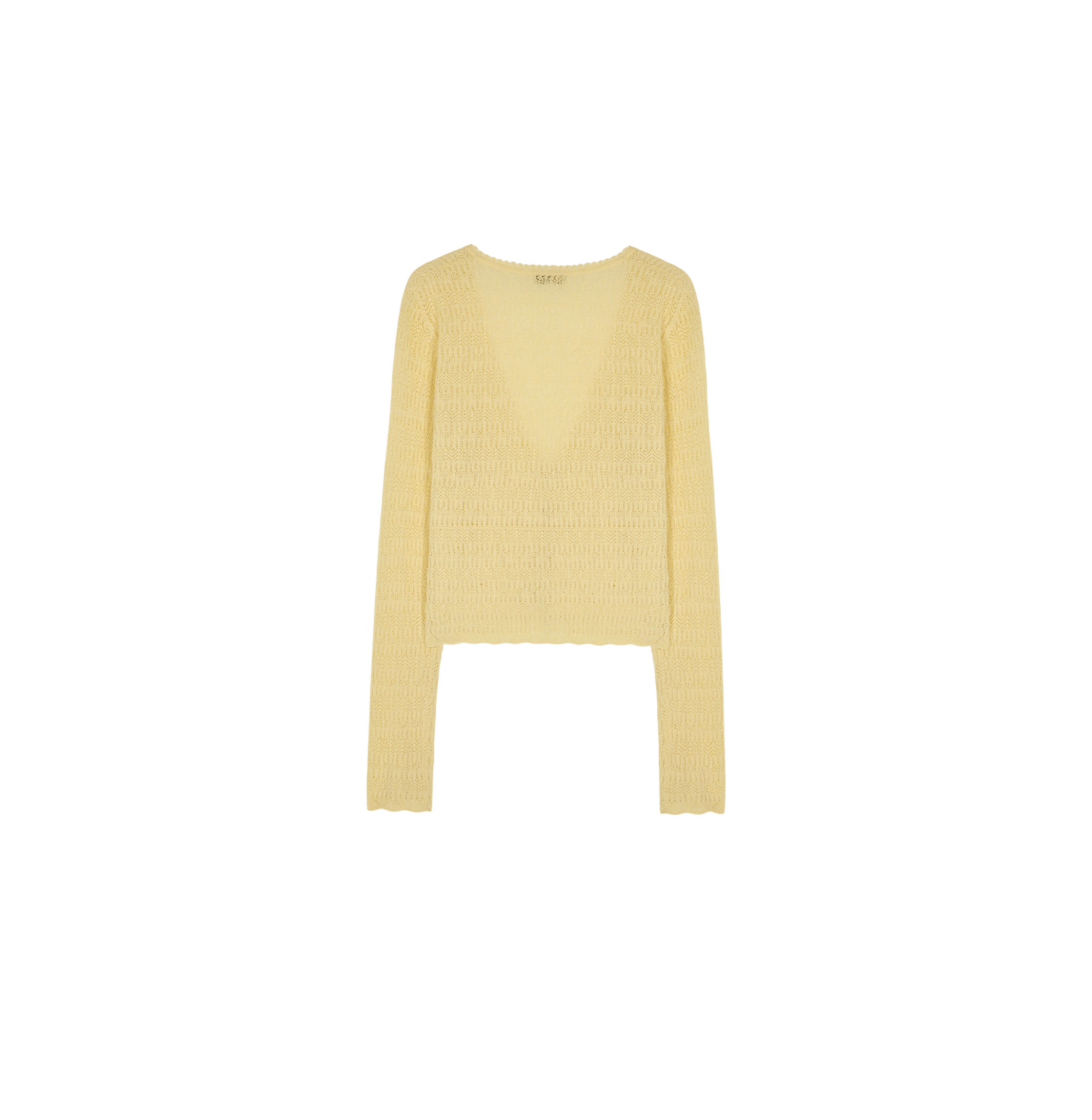 POINTELLE V-NECK CARDIGAN made by CRUSH Collection