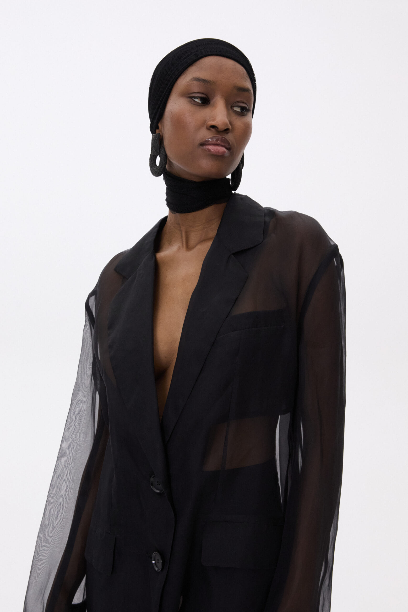 Transparent Organza Blazer made by YAVORSKA