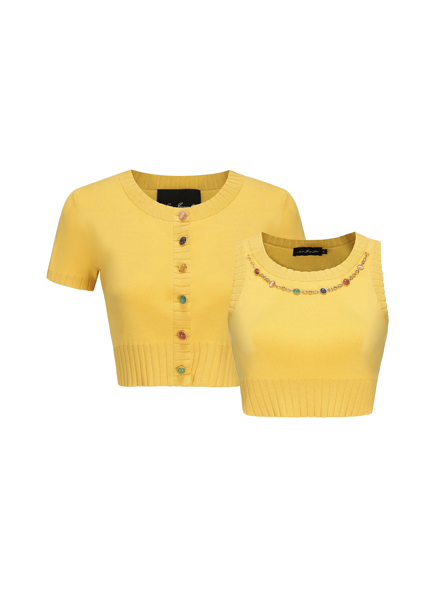 Kennedy Knit Top Set (Yellow) made by Nana Jacqueline