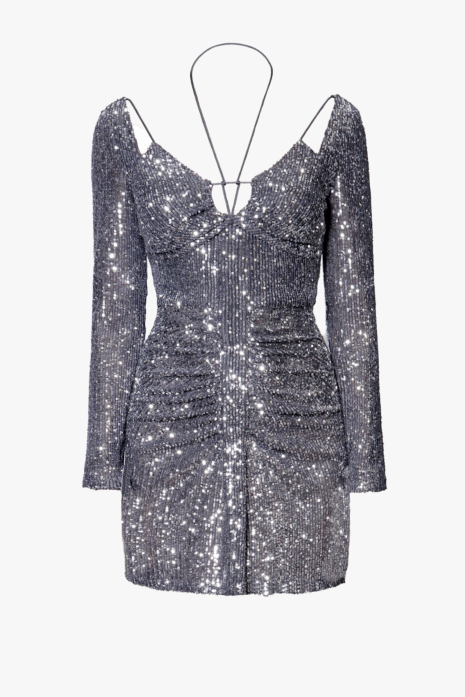 Dress Dianna Mini Silver Diamond made by HALEWSKI