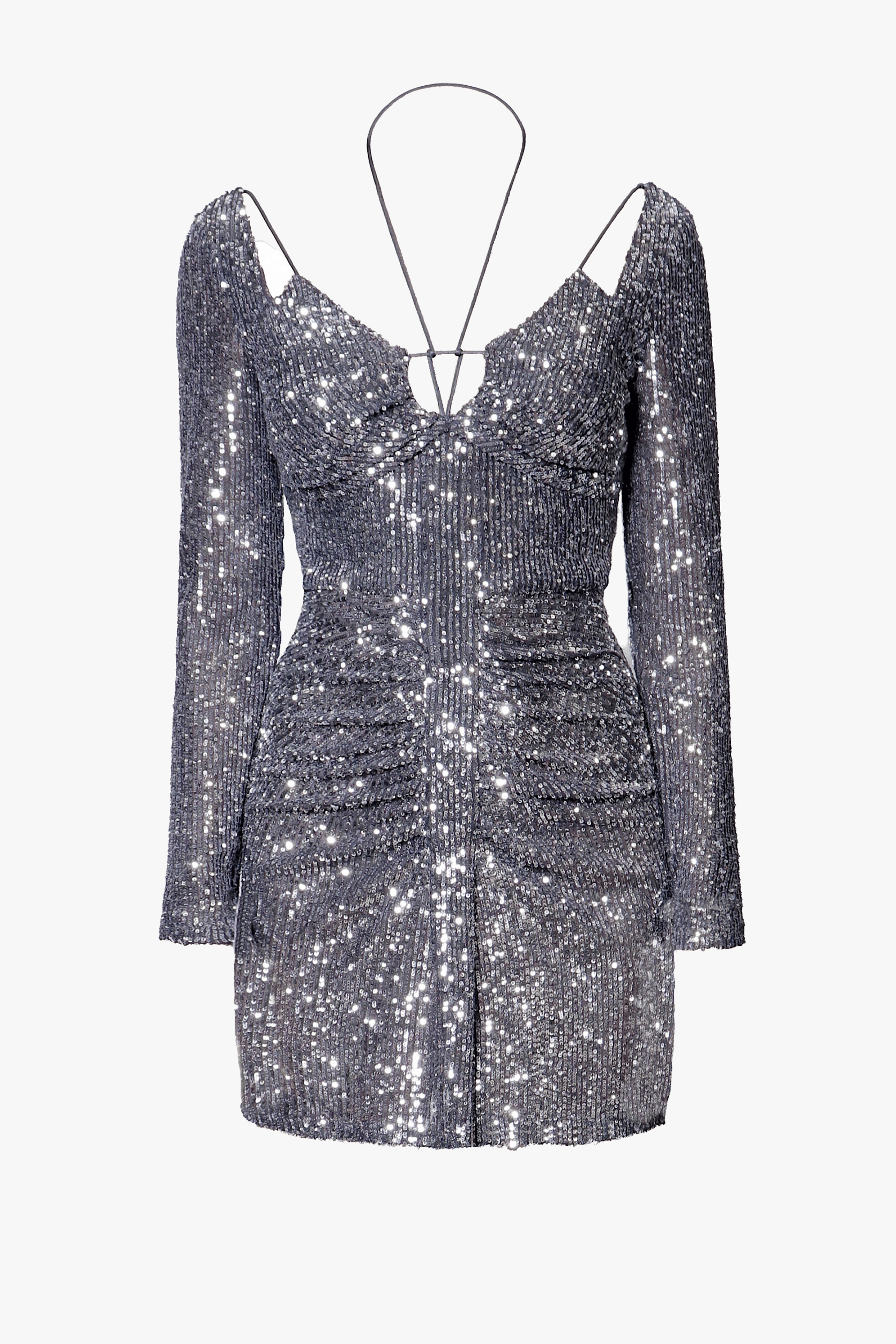 Dress Dianna Mini Silver Diamond made by HALEWSKI