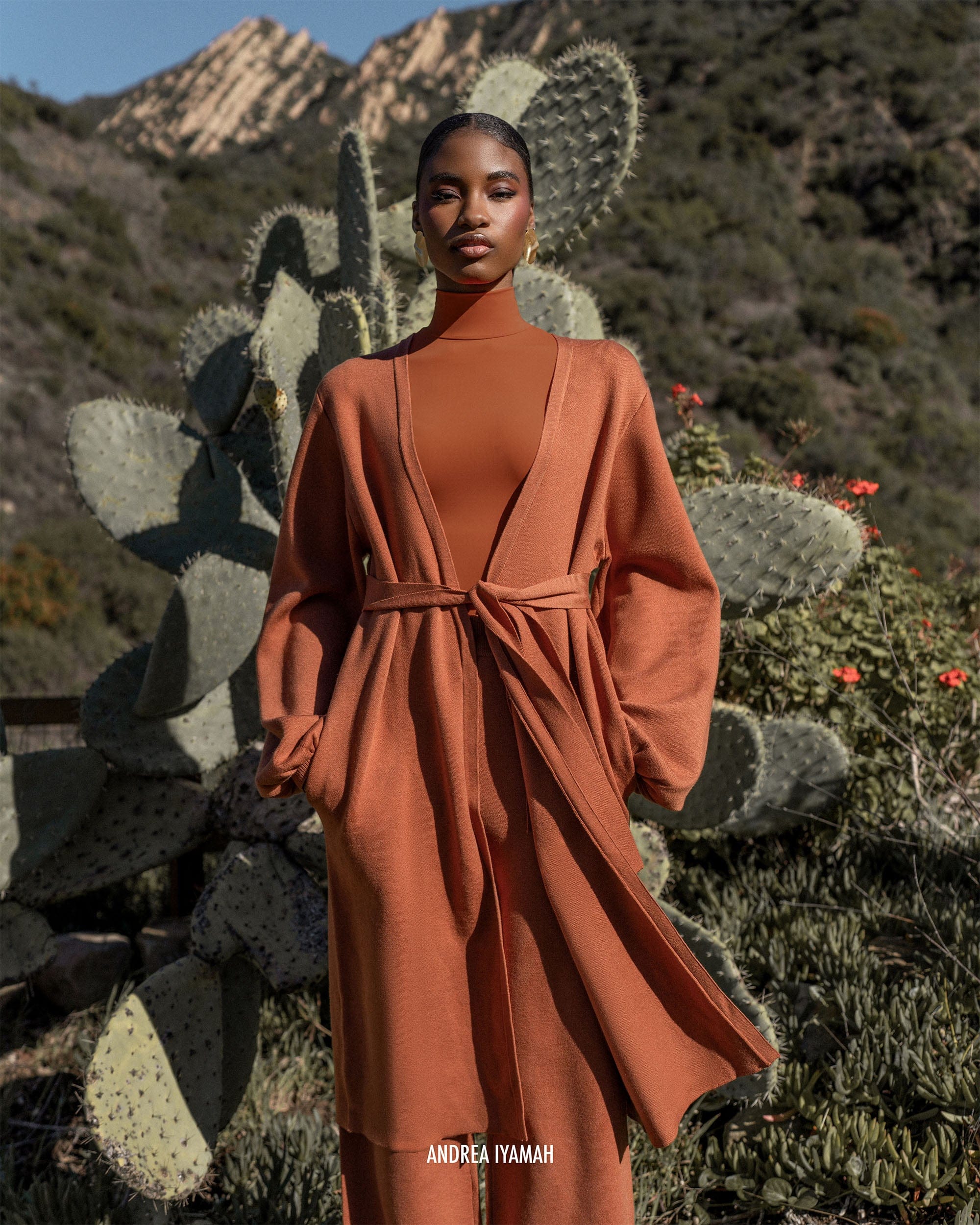 ONA KNIT CARDIGAN - PUMPKIN made by Andrea Iyamah