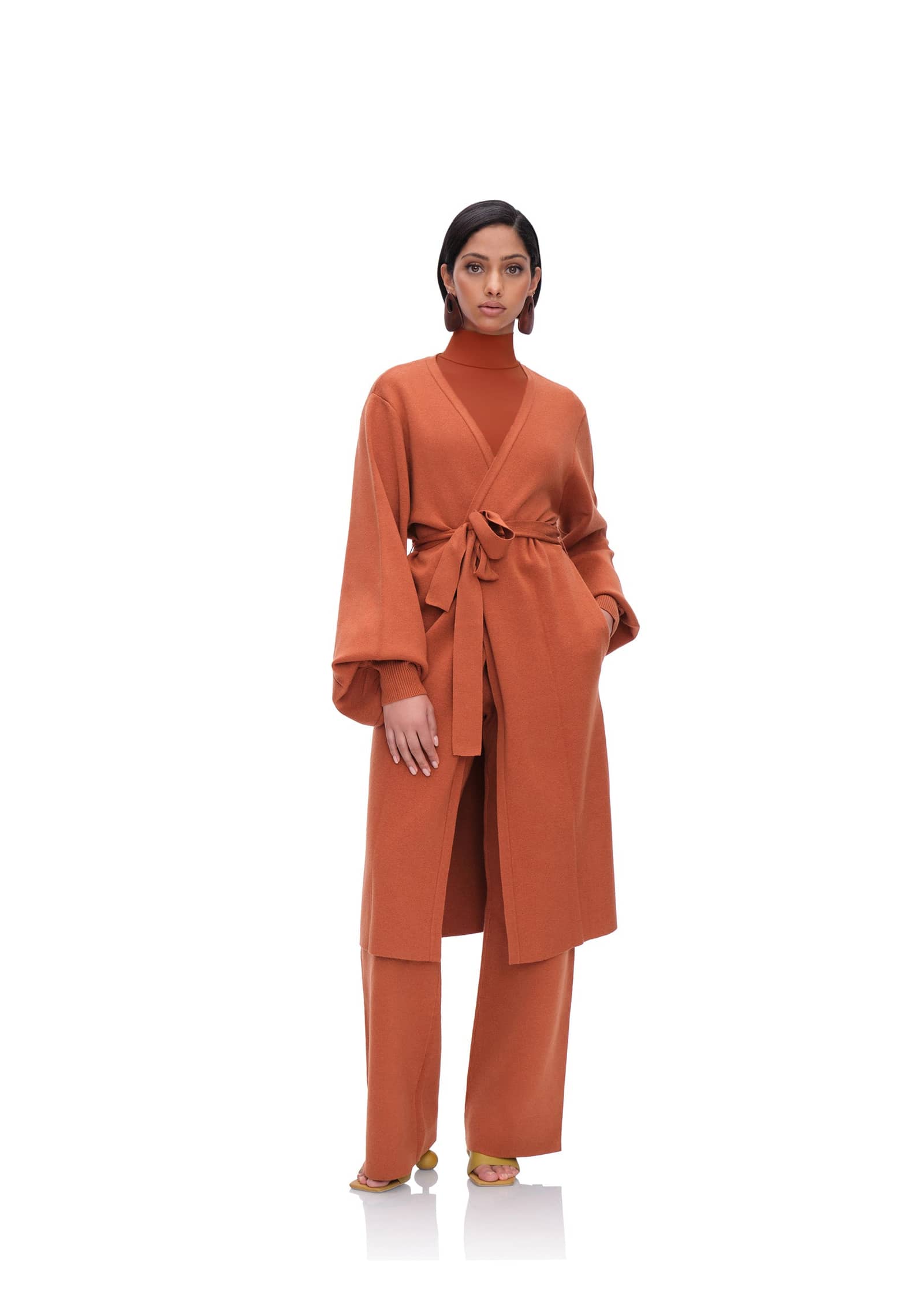 ONA KNIT CARDIGAN - PUMPKIN made by Andrea Iyamah